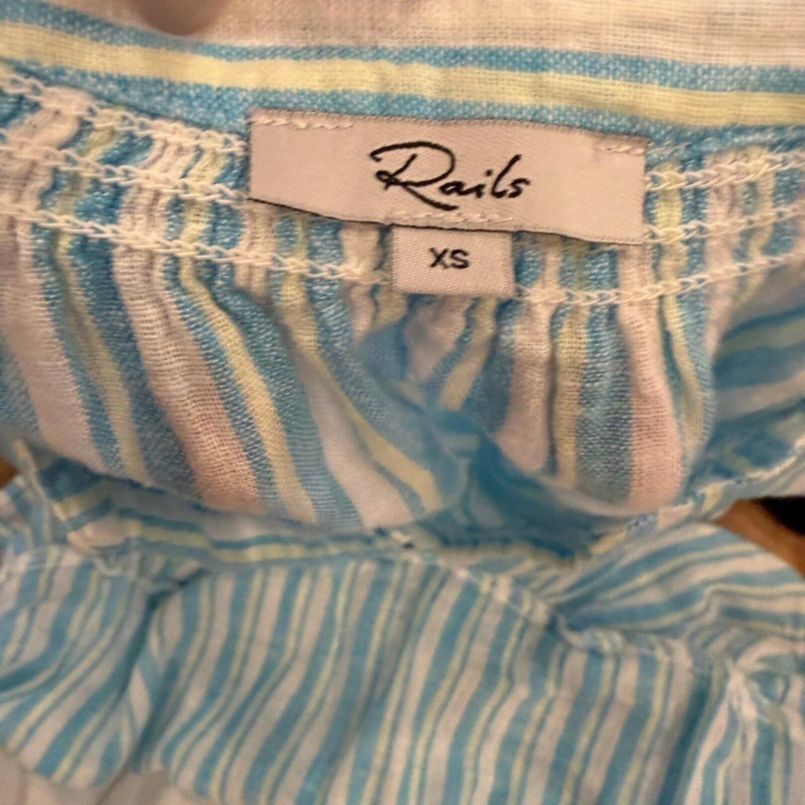 Rails Rails Augustine Laguna Blue Stripe Smocked Mini Dress XS Size XS / US 0-2 / IT 36-38 - 8 Thumbnail