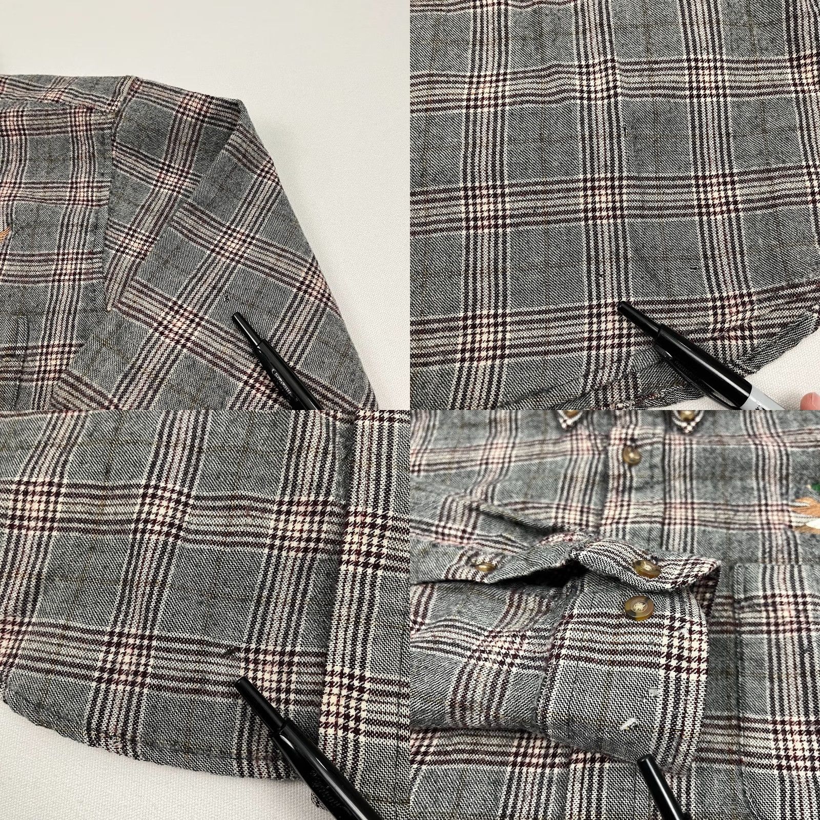 Pendleton VINTAGE Pendleton Shirt Mens L Gray Wool Glen Check Button-Down Mallard Duck USA Size US L / EU 52-54 / 3 - 8 Thumbnail
