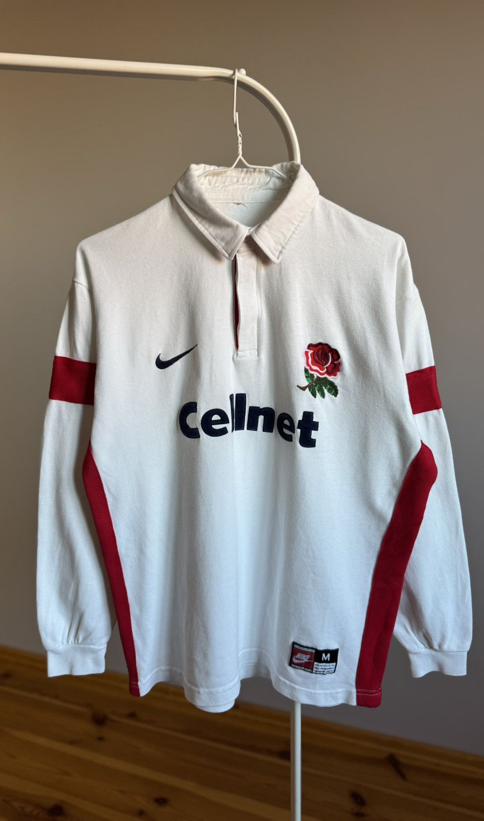 Nike Vintage Nike England 1997 Home Rugby Sweater Polo Sweatshirt Size US M / EU 48-50 / 2 - 2 Thumbnail