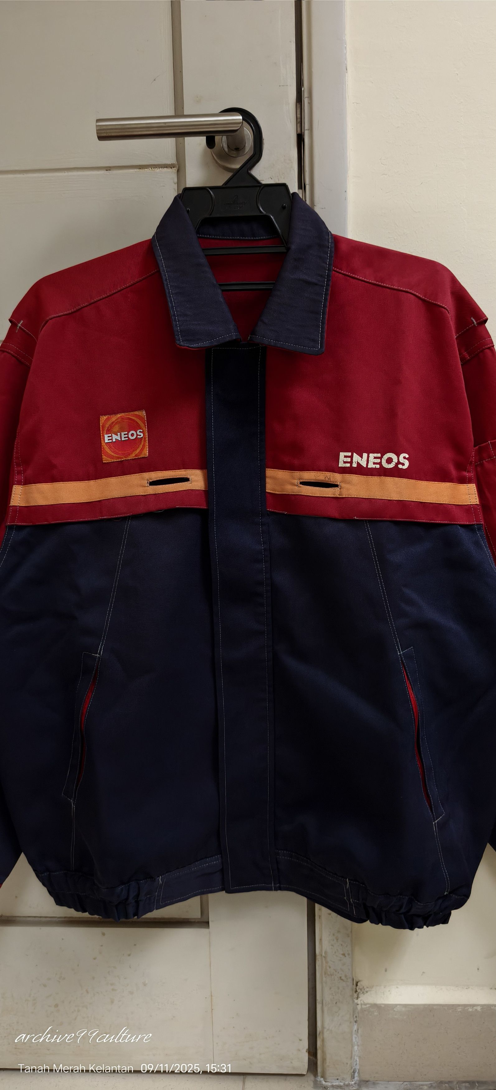 Mostly Heard Rarely Seen Vintage JDM Japan ENEOS Gas Heavy Duty Jacket Size US XL / EU 56 / 4 - 16 Thumbnail