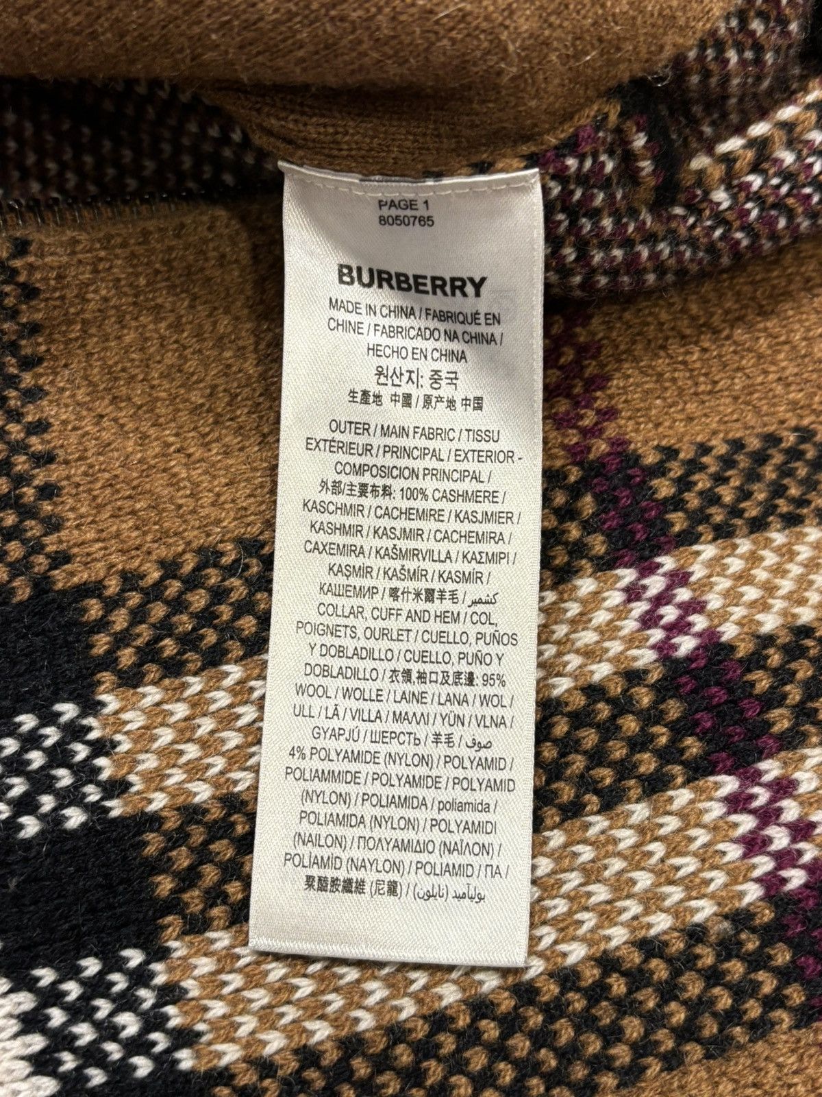 Burberry Burberry Knit Zip Up Plaid Sweater Size US S / EU 44-46 / 1 - 3 Thumbnail