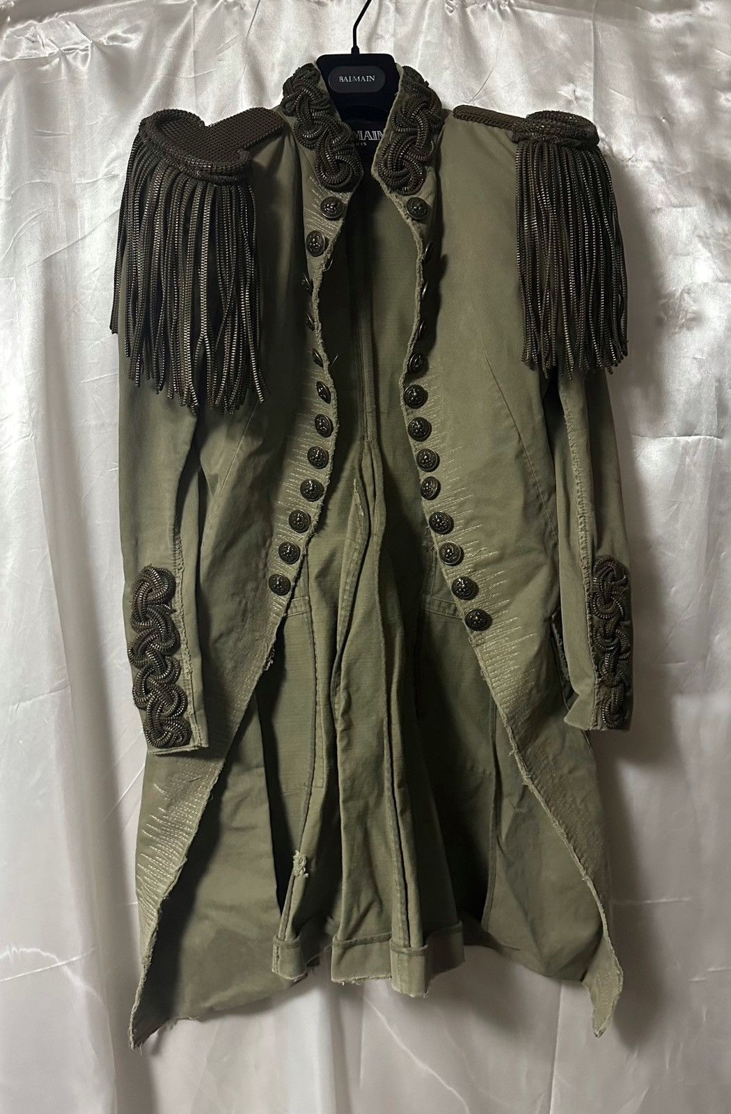 Balmain Balmain SS10 Decarnin Chain Straps Military Coat Size US S / EU 44-46 / 1 - 2 Thumbnail