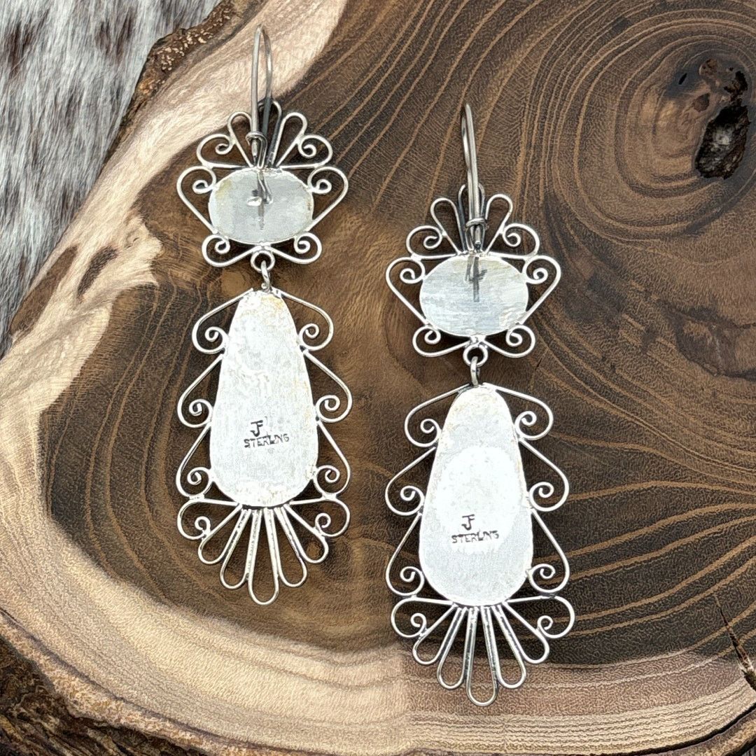 Other FEDERICO JIMENEZ Sterling Dangle Earrings Repousse & Scrolls Size ONE SIZE - 2 Thumbnail
