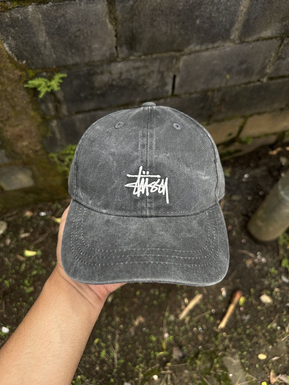 Stussy Stussy Basic Washed Low pro cap - Charcoal Size ONE SIZE - 3 Thumbnail