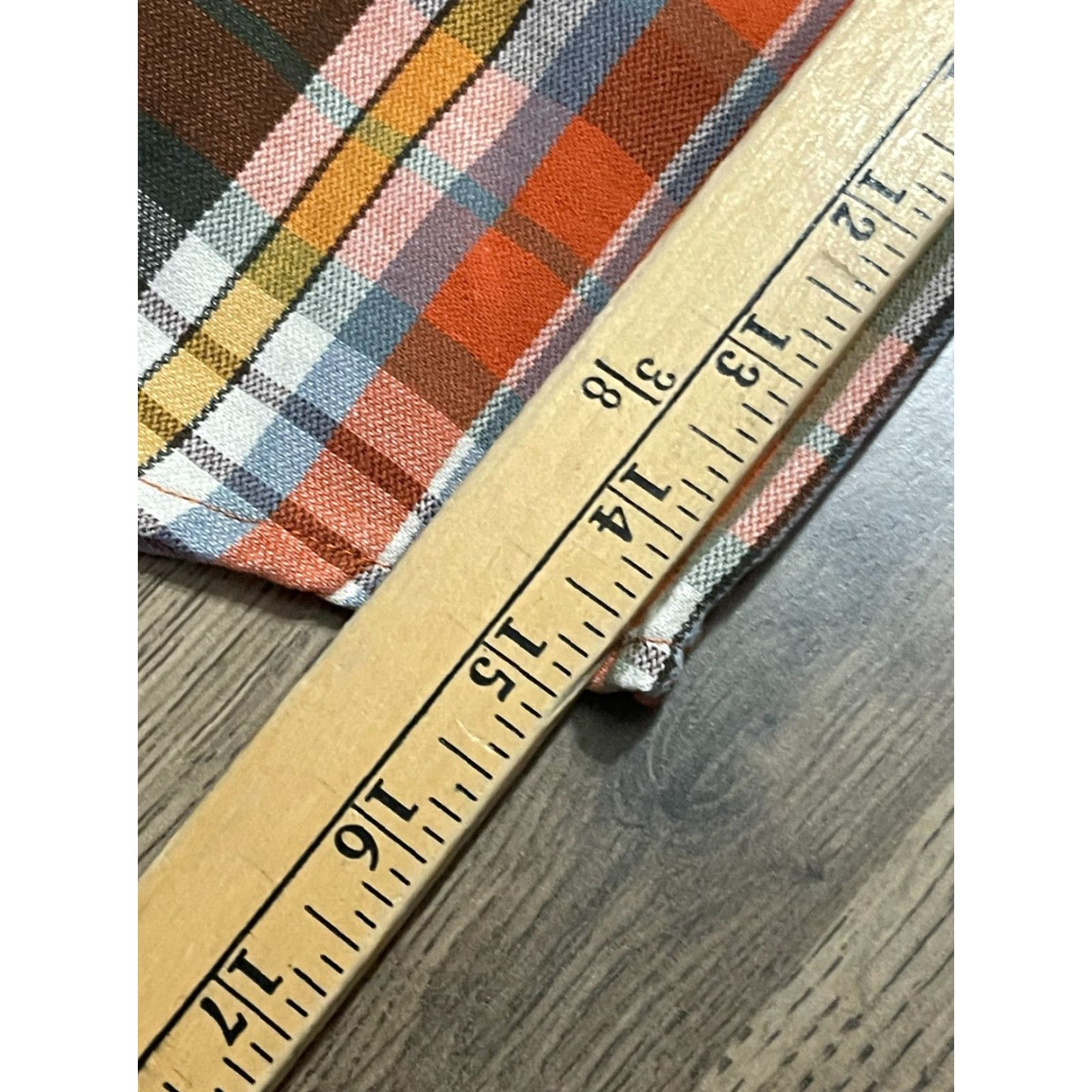 Vintage G.H. Bass & Co. Shirt Mens L Orange Green White Plaid Button Up Size US L / EU 52-54 / 3 - 6 Thumbnail