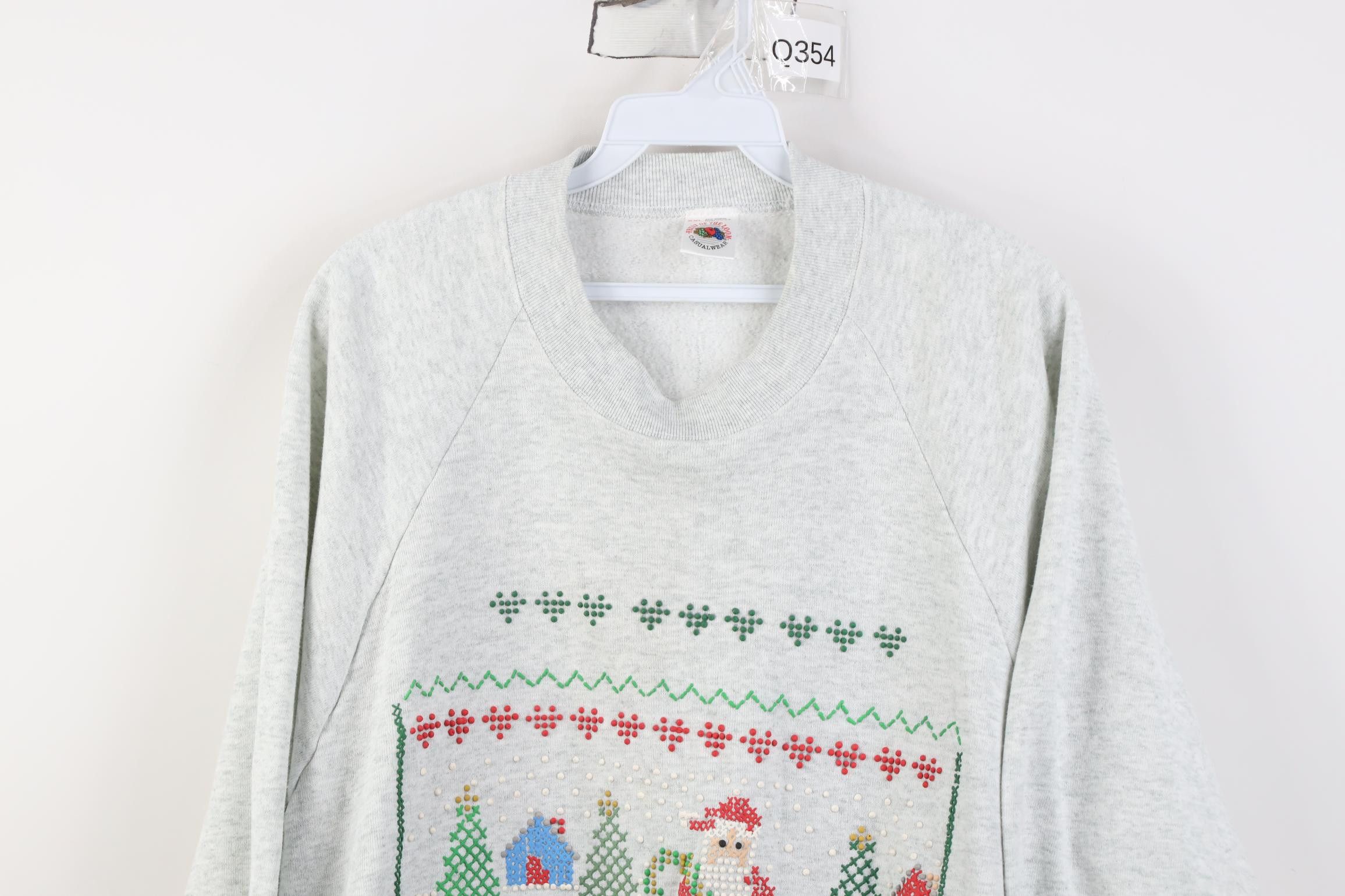 Vintage Vintage 90s Streetwear Christmas Tree Santa Claus Sweatshirt Size XXL / US 16-18 / IT 52-54 - 2 Thumbnail