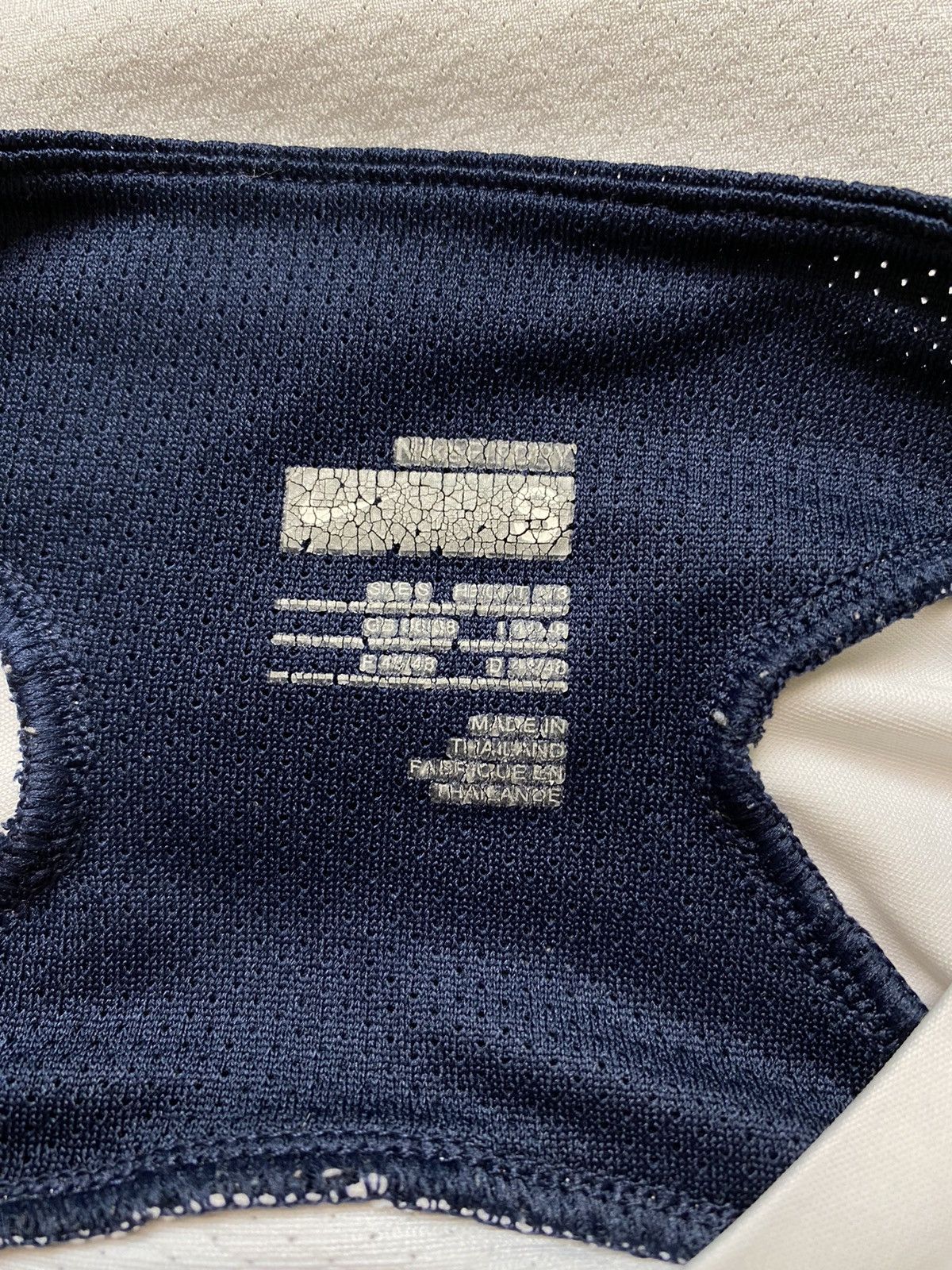 Nike × Vintage Nike striped vintage T-shirt white blue logo swoosh y2k Size US S / EU 44-46 / 1 - 5 Thumbnail