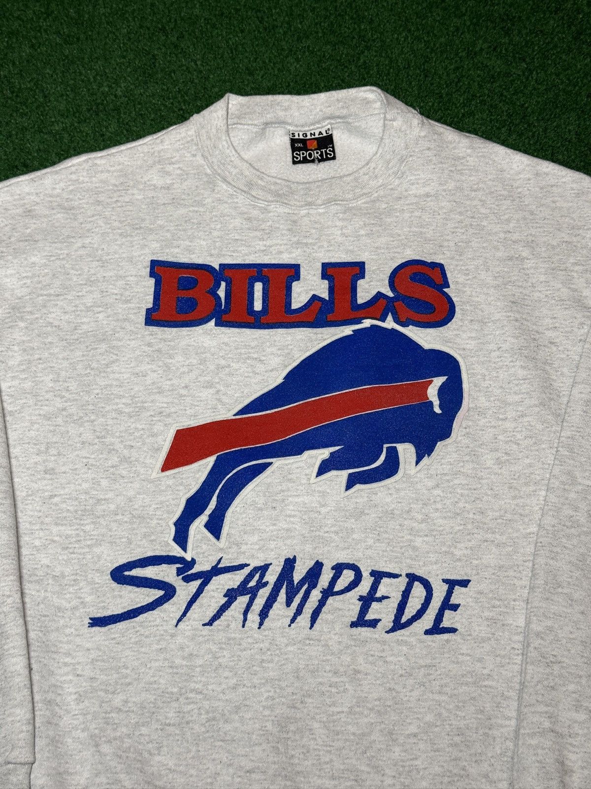 Vintage Vintage 90s Buffalo Bills Stampede Gray Crewneck Sweatshirt Size US XXL / EU 58 / 5 - 2 Thumbnail