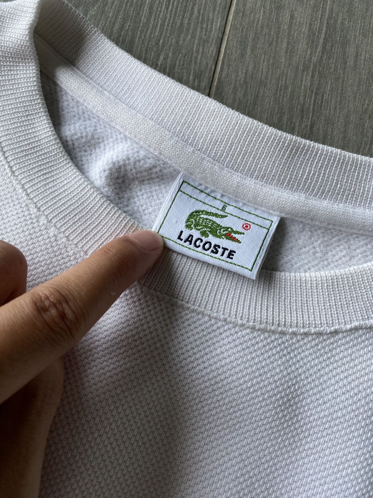Lacoste × Vintage Vintage Lacoste Crewneck Sweatshirt Size US XL / EU 56 / 4 - 4 Thumbnail
