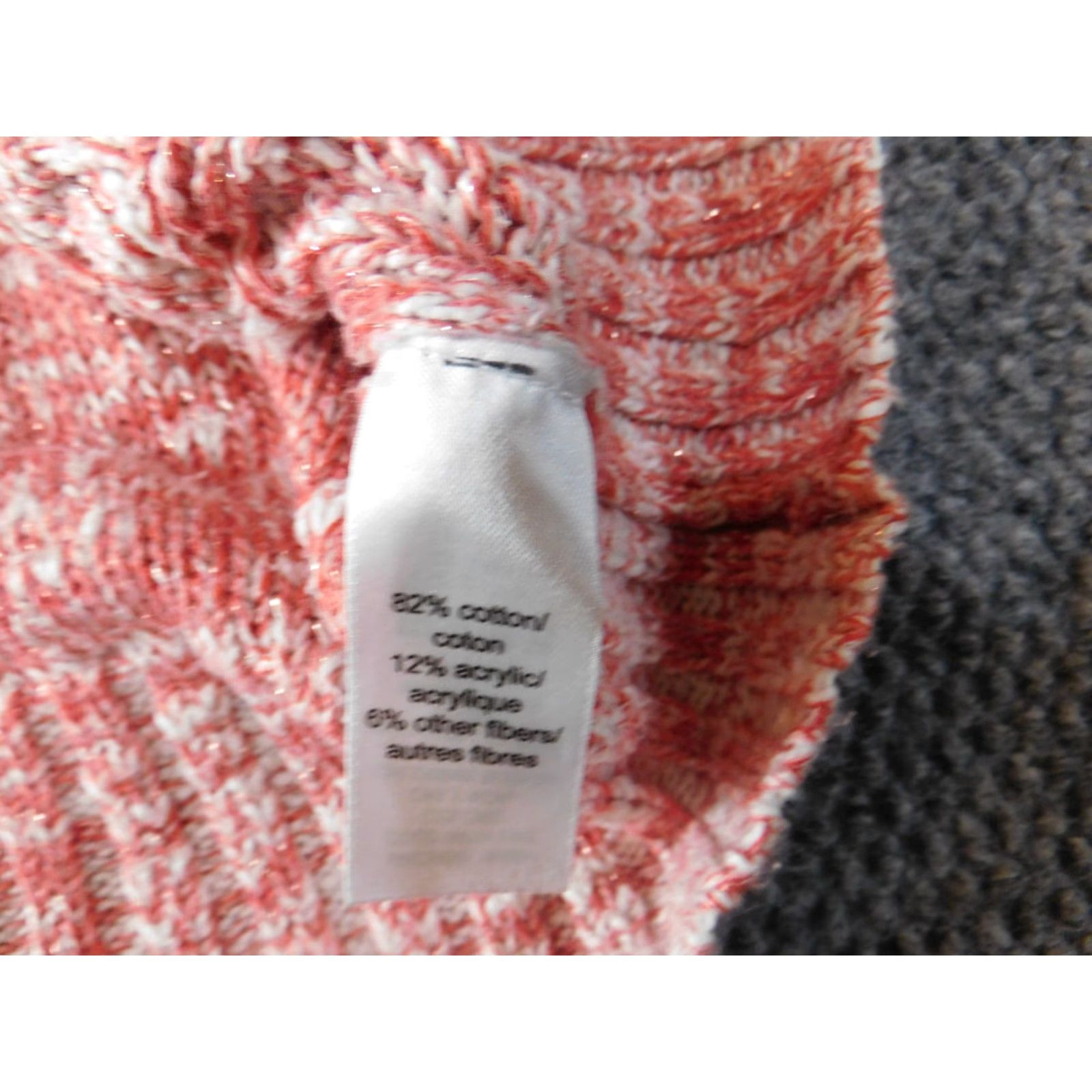 Vintage Maurices Womens Sweater Pullover Short Sleeve Crew Neck Pink XL Knit Stretch Bow Puff Sleeve Size XL / US 12-14 / IT 48-50 - 7 Thumbnail