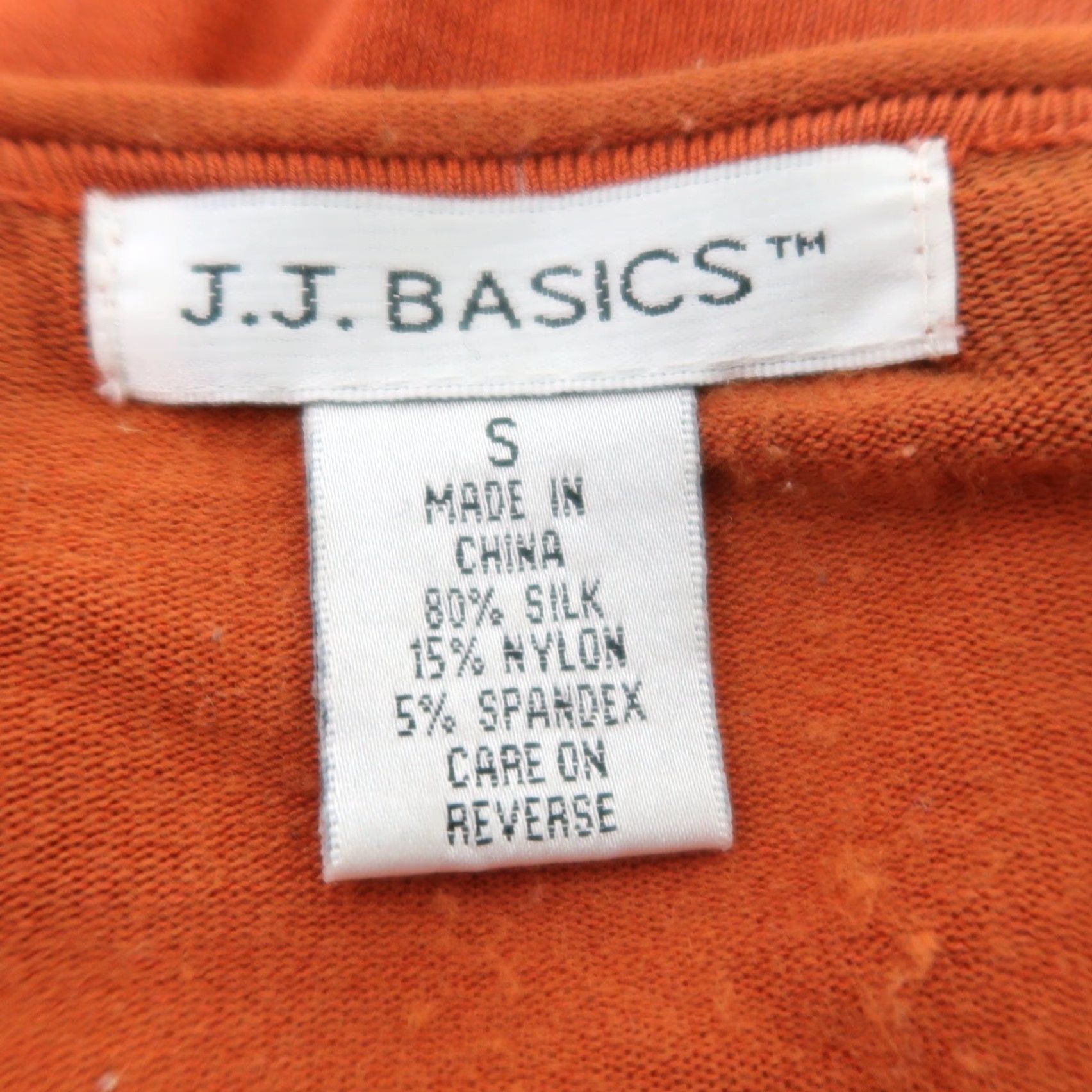 Vintage VINTAGE J.J. Basics Knit Sweater V-Neck Orange S Women Pullover Silky Burnt Orange 90s Size S / US 4 / IT 40 - 7 Thumbnail