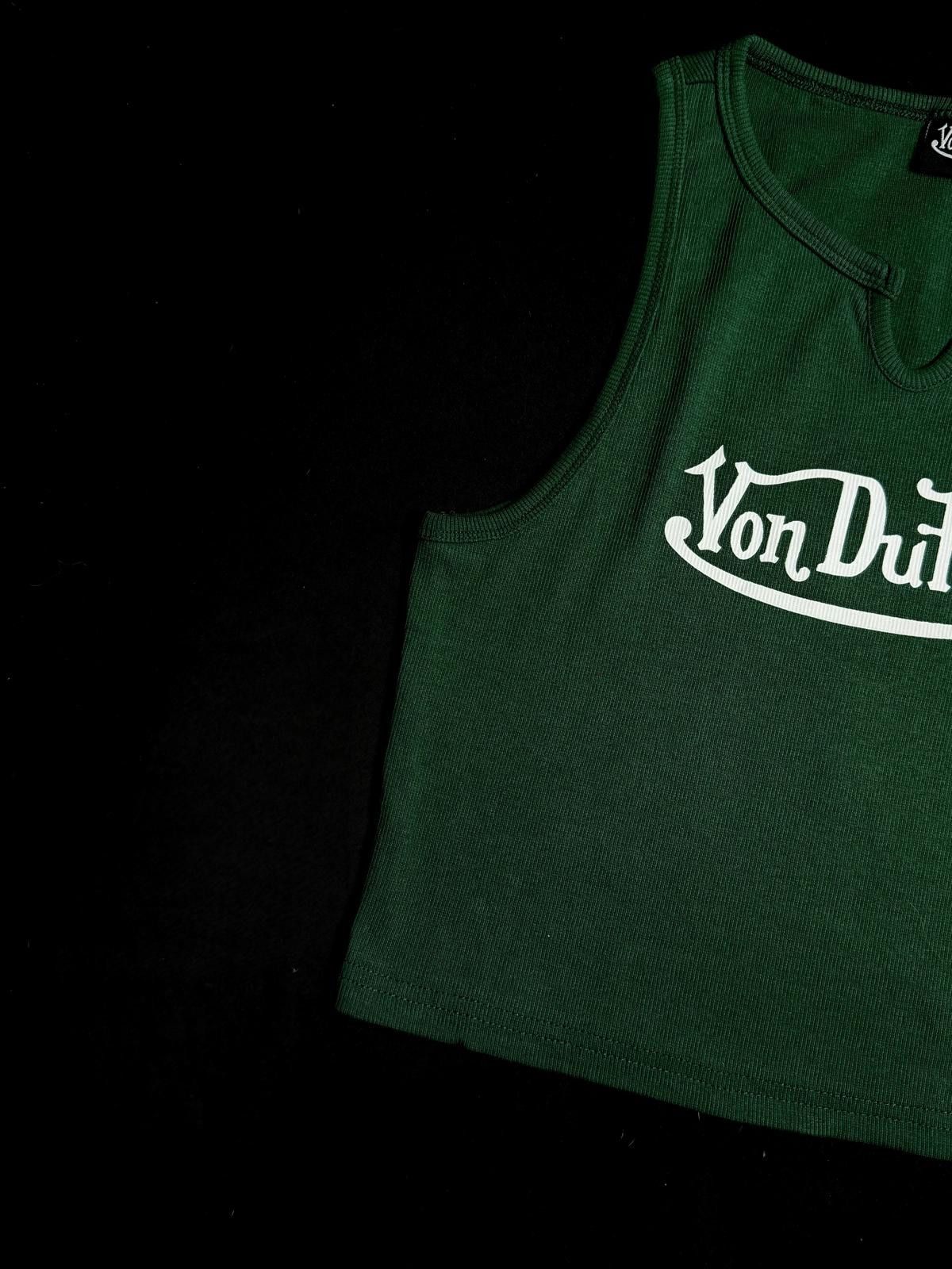 Von Dutch Y2k Von Dutch Classic Cropped Green White Tank Top L Size L / US 10 / IT 46 - 5 Thumbnail