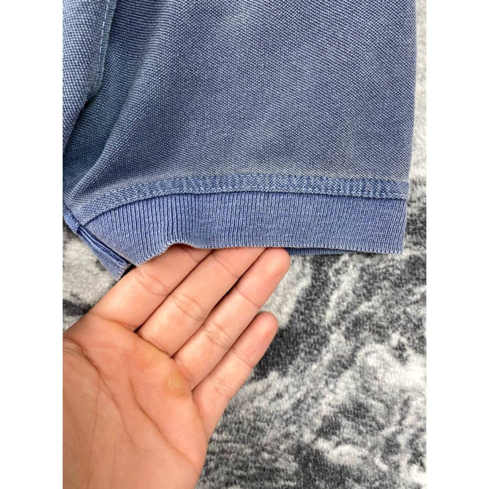 Dolce & Gabbana Dolce&Gabbana Polo Shirt Men M Blue Cotton Solid Logo Short Sleeve Size US M / EU 48-50 / 2 - 7 Thumbnail