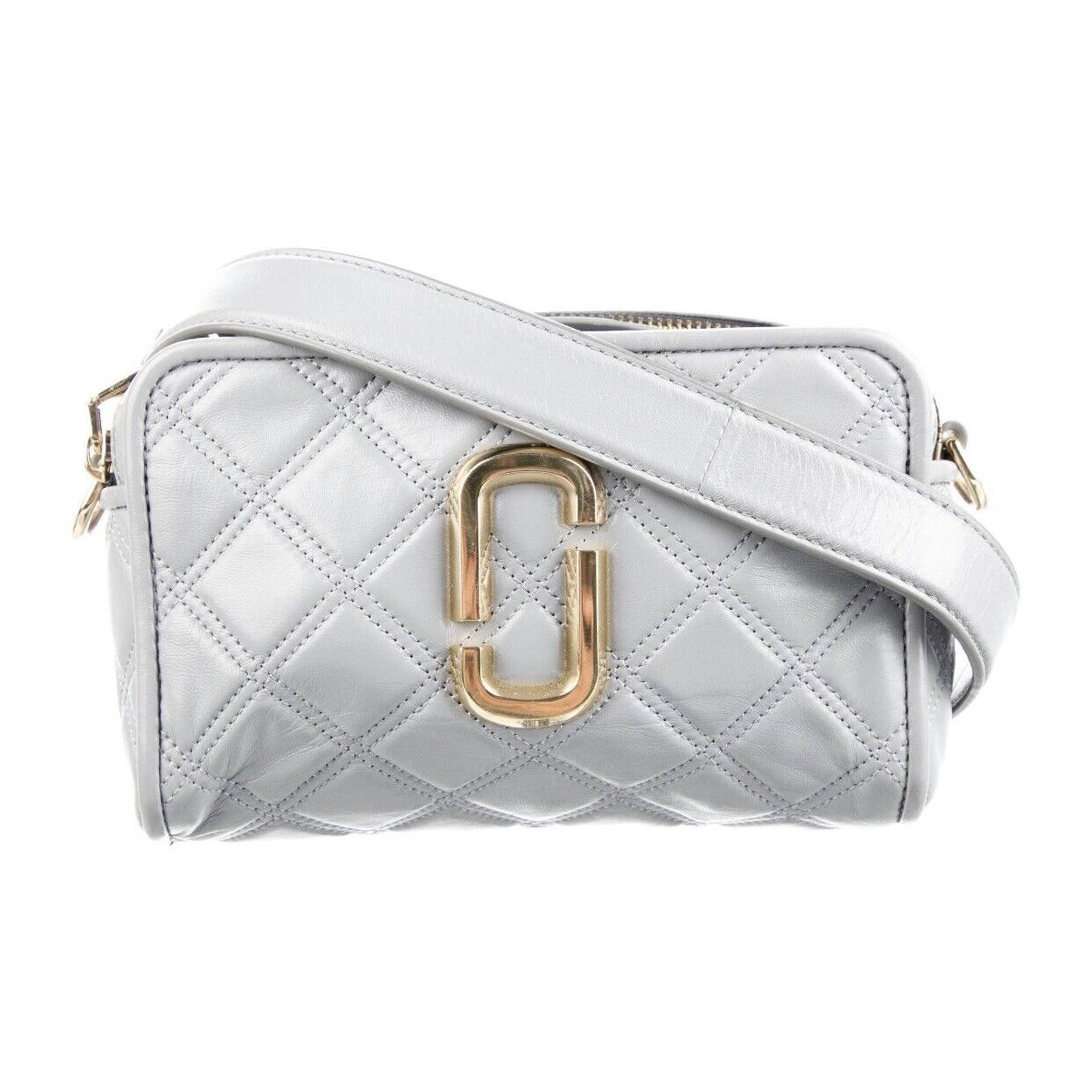Marc Jacobs MARC JACOBS Softshot 21 Crossbody Bag Quilted Gray Lambskin Grailed