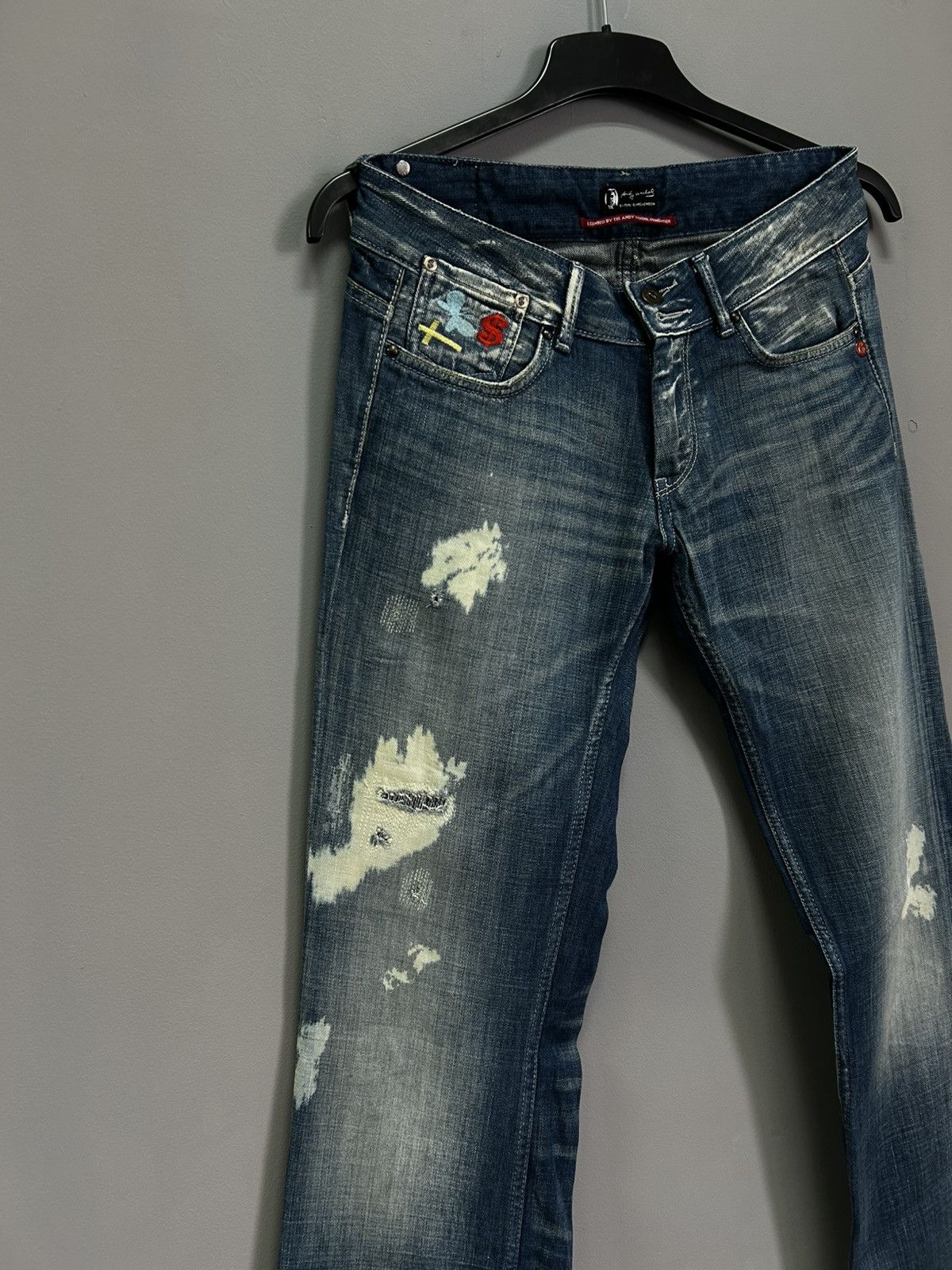 Andy Warhol Y2K Andy Warhol Pepe Jeans Art cargo JEANS Rare Retro Hype Size US 31 - 3 Thumbnail