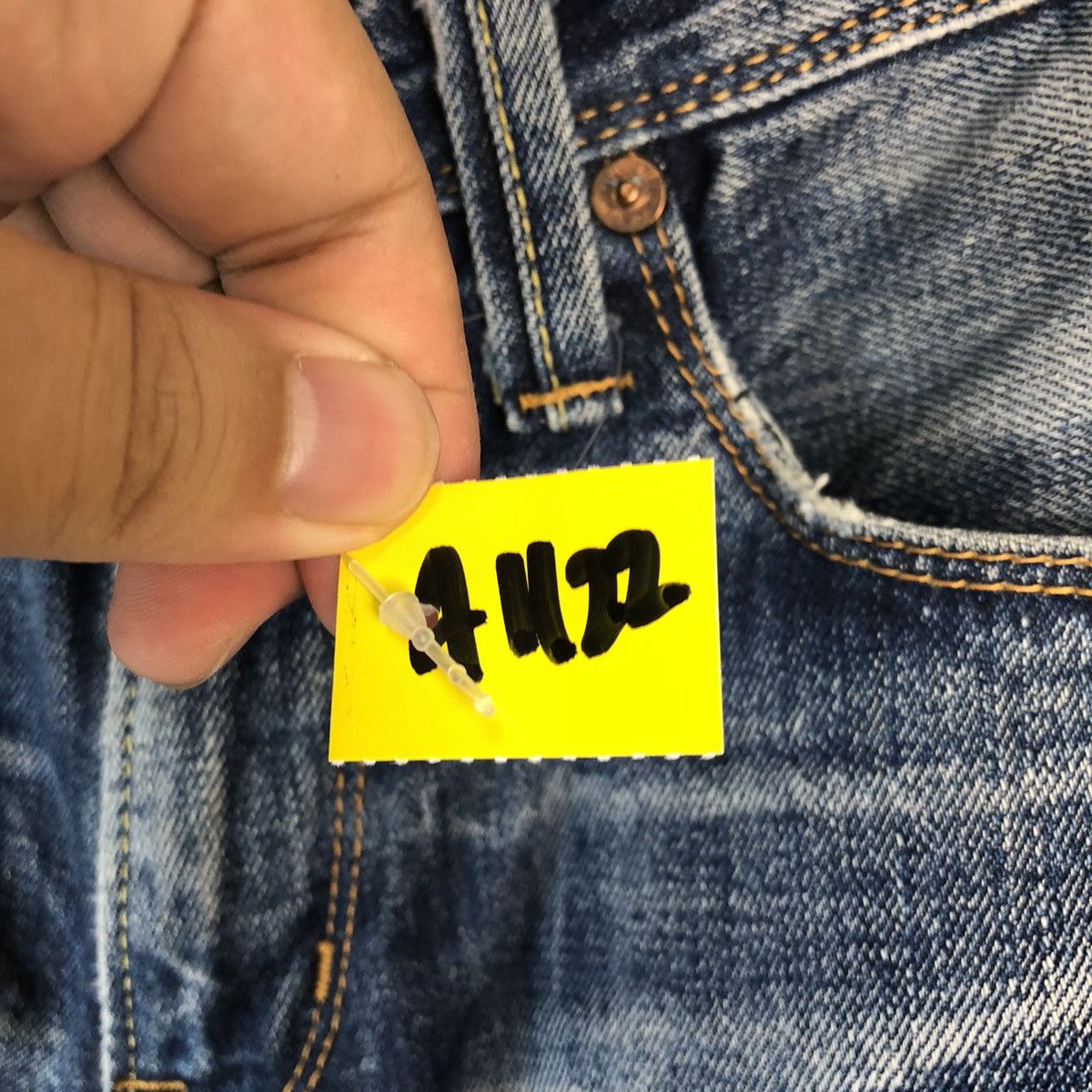 Japanese Brand Back Number Made In Nippon Denim Pants #A1122 Size US 29 - 10 Thumbnail