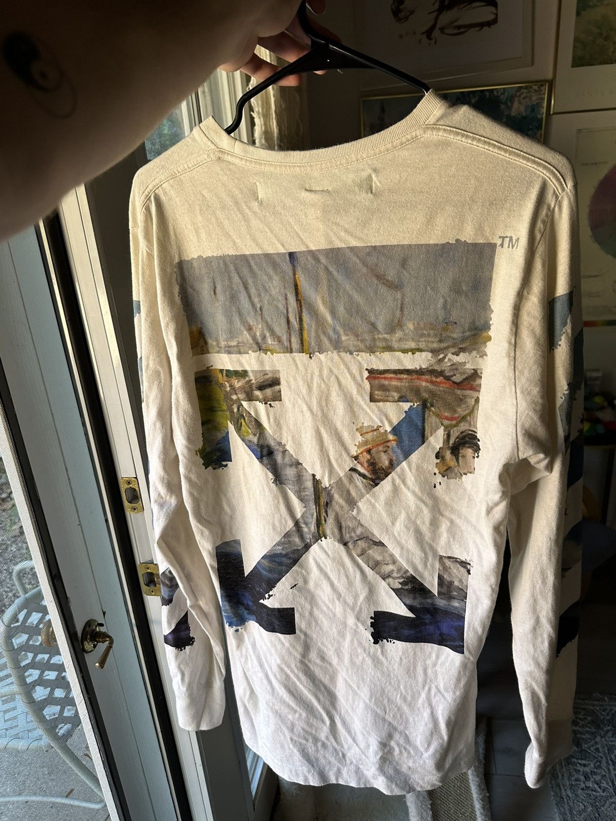Off White Off White Diag Arrows Monet Long Sleeve shirt Grailed