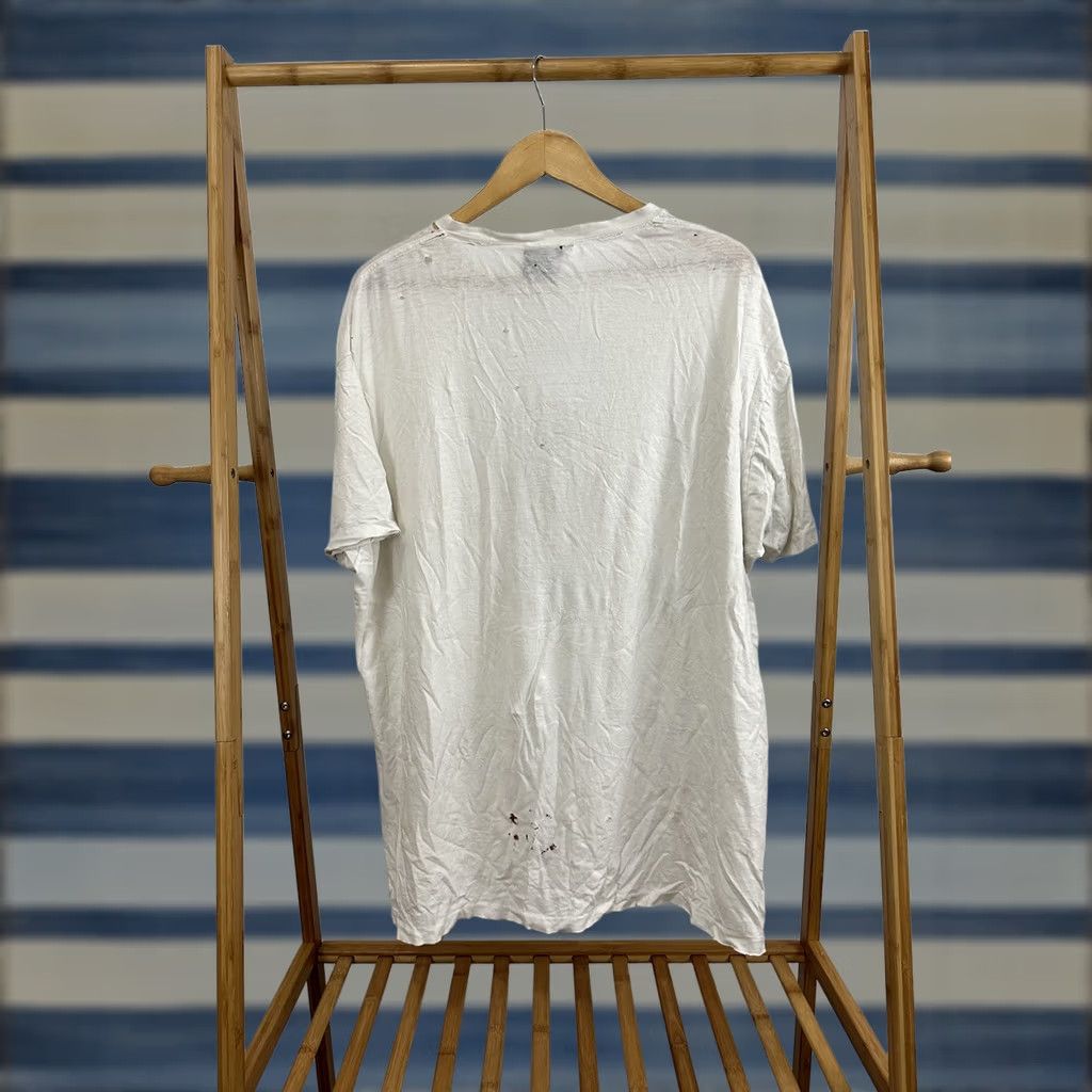 Vintage VTG Polo Ralph Lauren Bear Pony Thrashed Paper Thin Worn T-Shirt L Men White Polo Sport Shirt 90s Grunge Workwear Mens Size US L / EU 52-54 / 3 - 1 Thumbnail