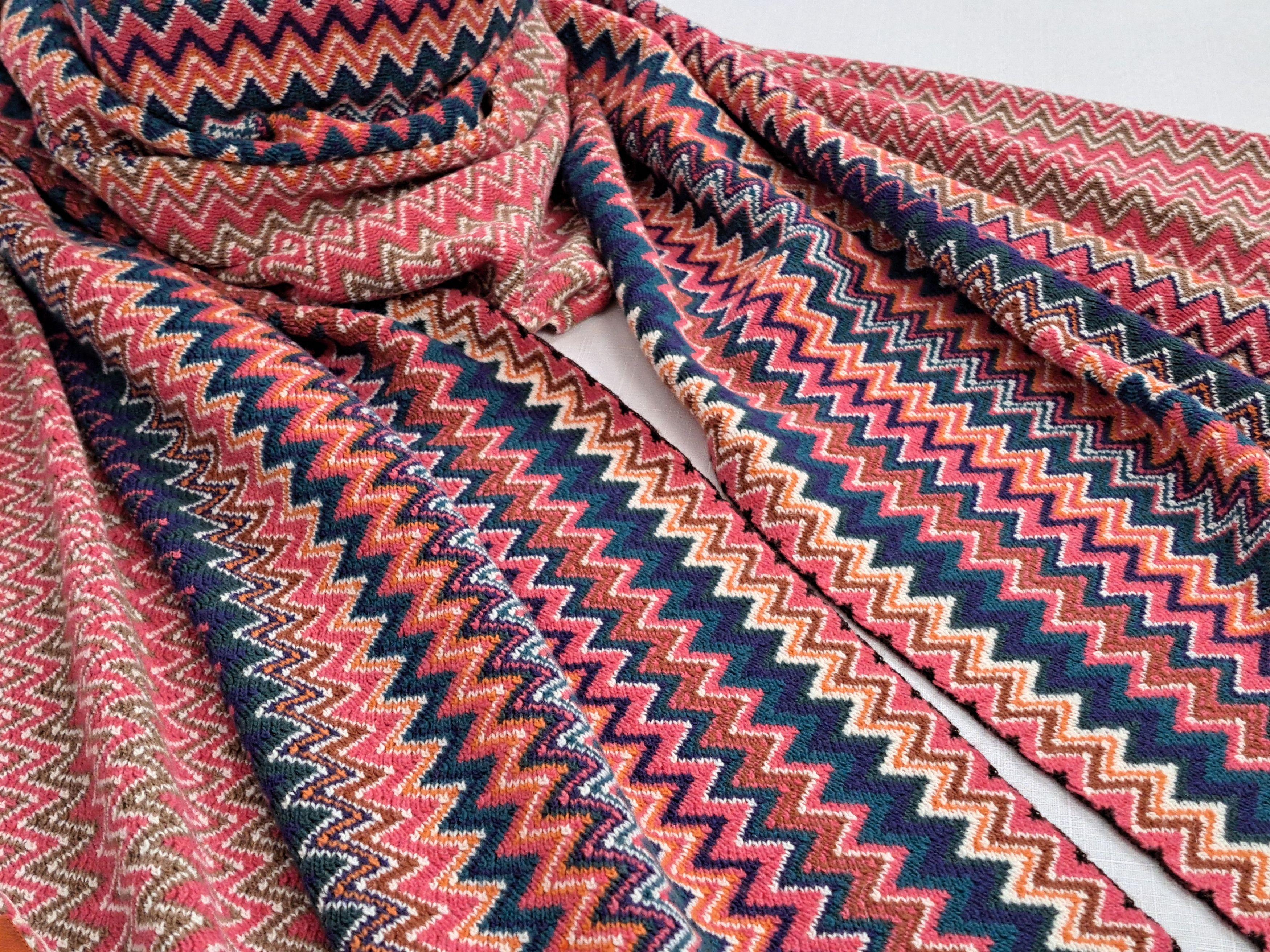 Missoni MISSONI large iconic zig zag pattern wool blend scarf. Size ONE SIZE - 3 Thumbnail