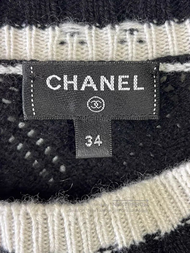 Chanel Chanel 22C black and white colour-block knitted sweater Size XXS / US 00 / IT 34 - 6 Thumbnail