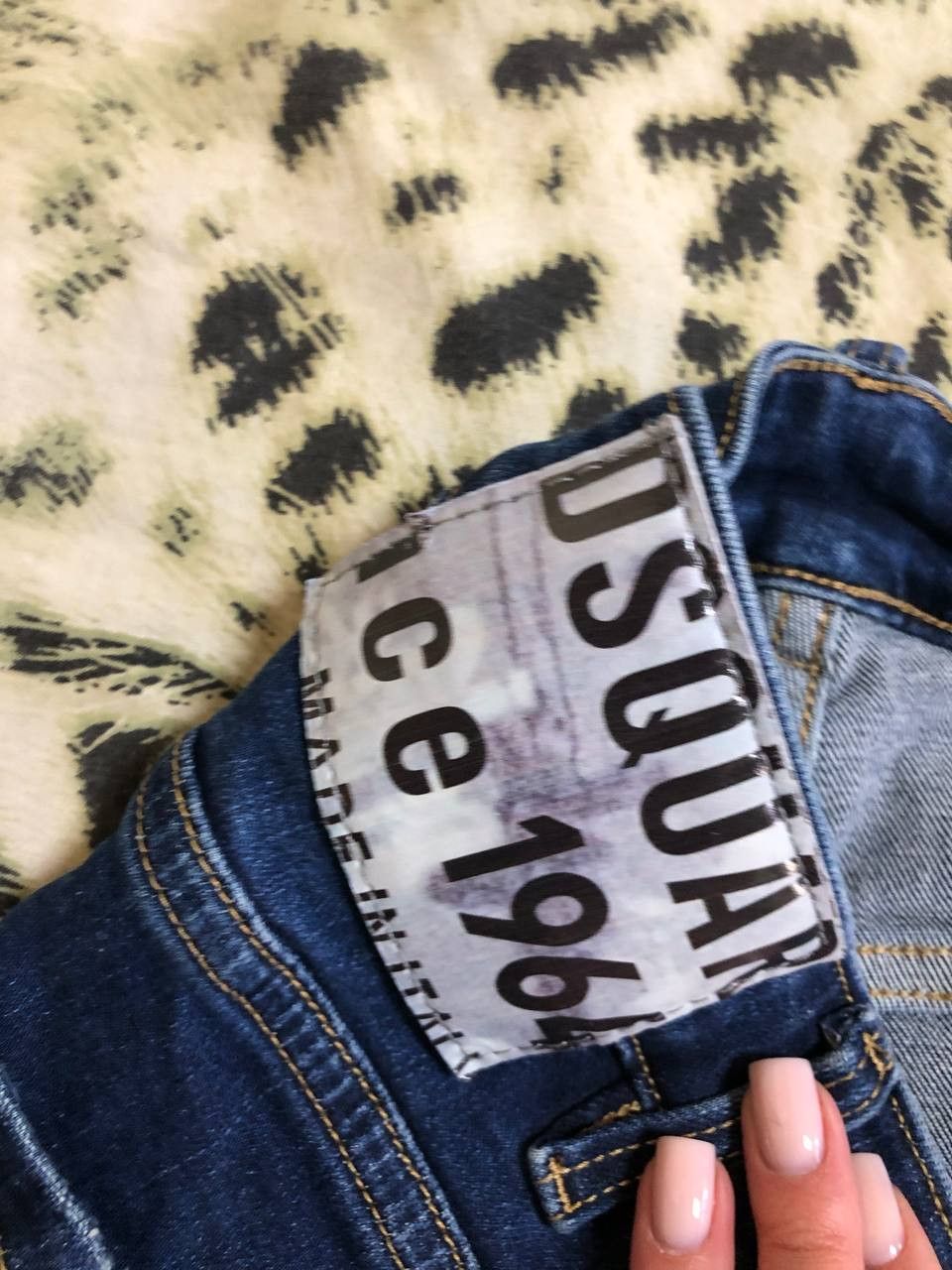 Dsquared2 DSquared2 Men's Navy Distressed Long Crotch Jeans Size US 38 / EU 54 - 8 Thumbnail