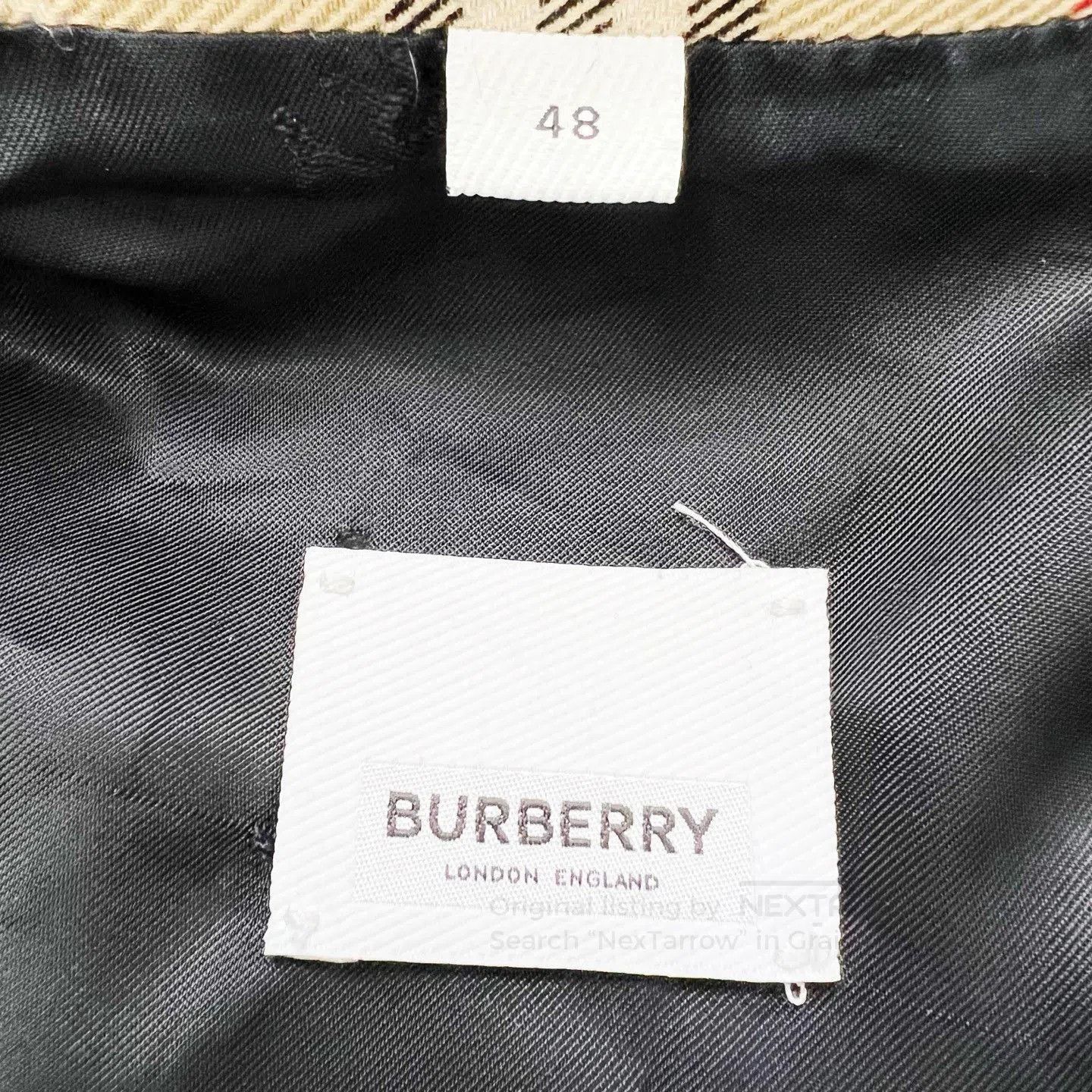 Burberry Burberry Classic Check Embroidered Wool Coat. Size US M / EU 48-50 / 2 - 7 Thumbnail