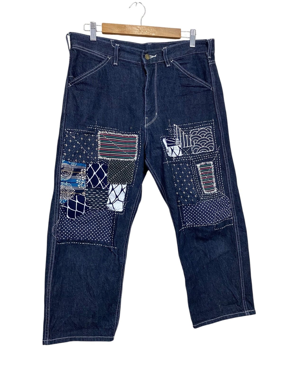 Uniqlo Uniqlo quater pants custom made sashiko emboidery Size US 34 / EU 50 - 4 Thumbnail
