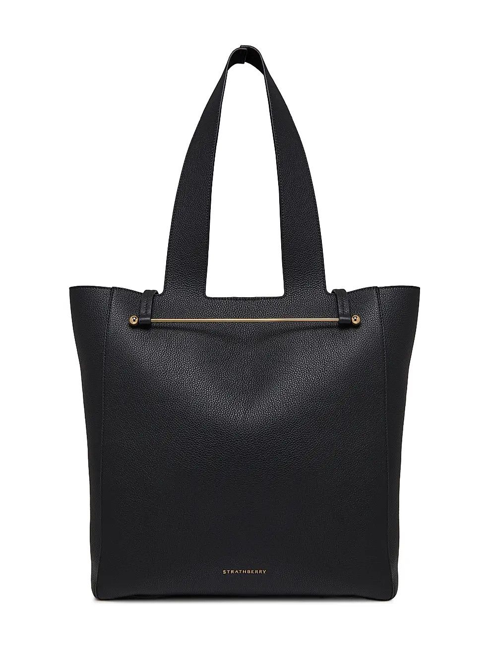 Strathberry os11x0326 Size: OS / Melody Grain Leather Tote Bag in Black Size ONE SIZE - 1 Thumbnail