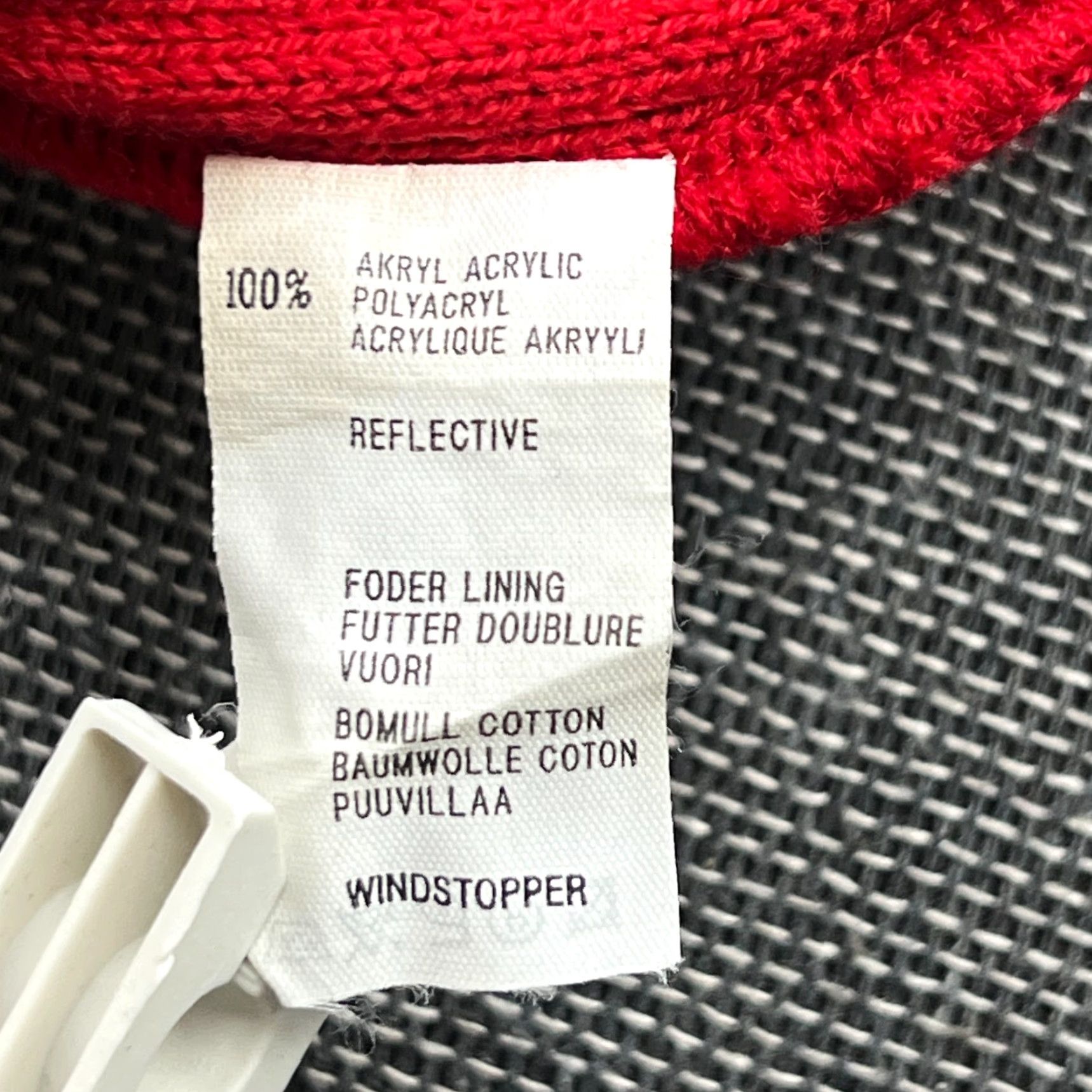 Adidas VINTAGE Adidas Windstopper Beanie Hat One Size Lined Wool Blend Knitted Ski Red Size ONE SIZE - 7 Thumbnail