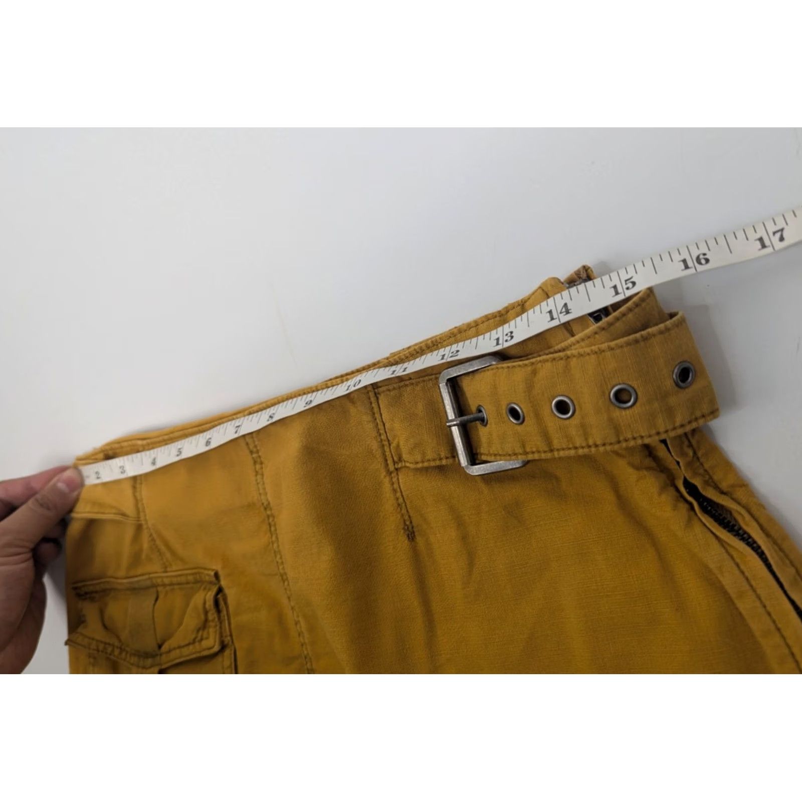 Free People Free People Skirt Women 8 Cargo Short Yellow Erika Utility Strappy Side Zip Size 30" / US 8 / IT 44 - 6 Thumbnail