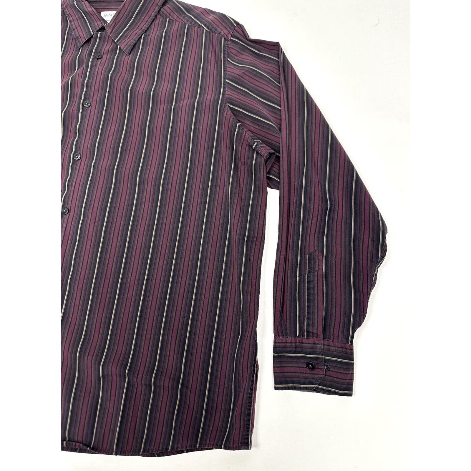 Vintage Concepts by Claiborne Shirt Men's 2XL Long Sleeve Striped Button Up Size US XXL / EU 58 / 5 - 6 Thumbnail