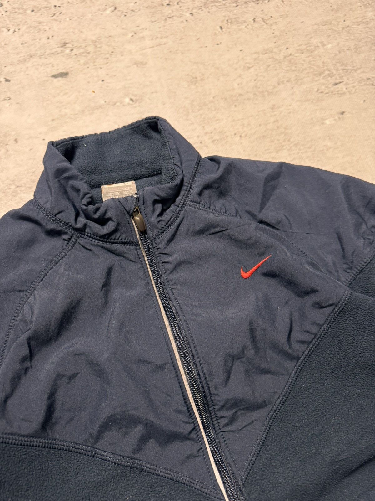 Nike × Vintage NIKE VINTAGE BASIC LOGO TEDDY FLEECE zip HOODIE Size US L / EU 52-54 / 3 - 4 Thumbnail