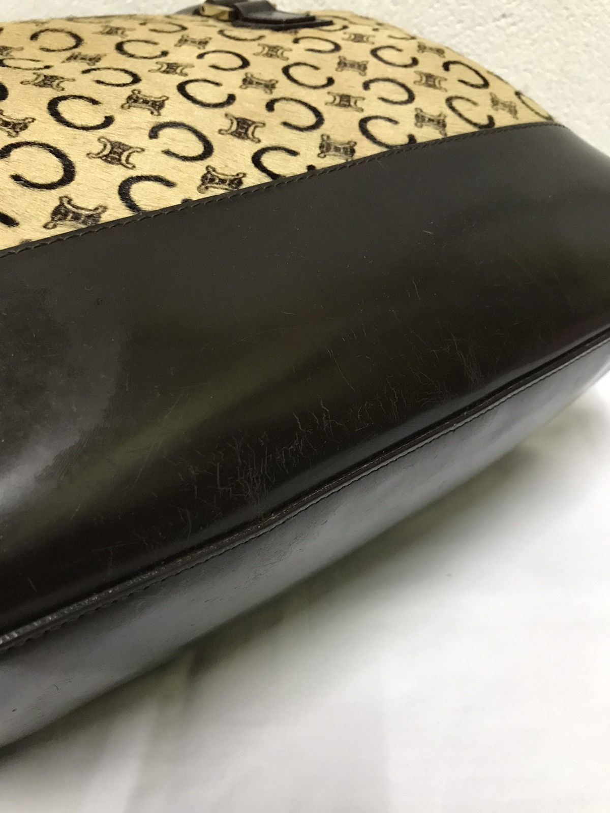 Celine × Vintage VINTAGE CELINE Bowling Bag In Printed Goatskin Brown Size ONE SIZE - 21 Thumbnail