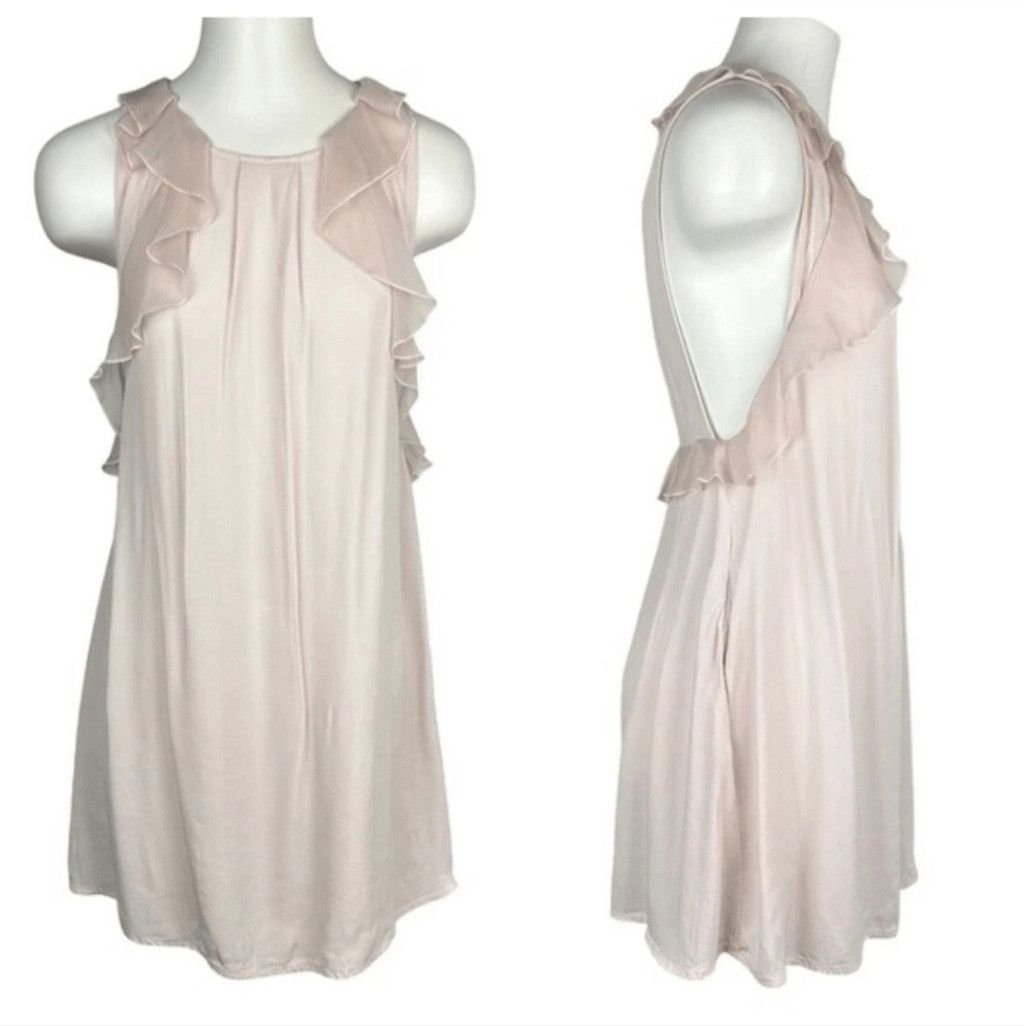 Free People NWT Free People Pink Frost Ruffle Mini Dress Size S / US 4 / IT 40 - 3 Thumbnail