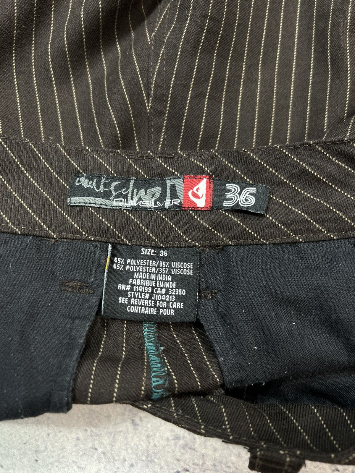 Quiksilver Vintage Quiksilver Cotton Brown Stripped Shorts 90s Surf Size US 36 / EU 52 - 10 Thumbnail
