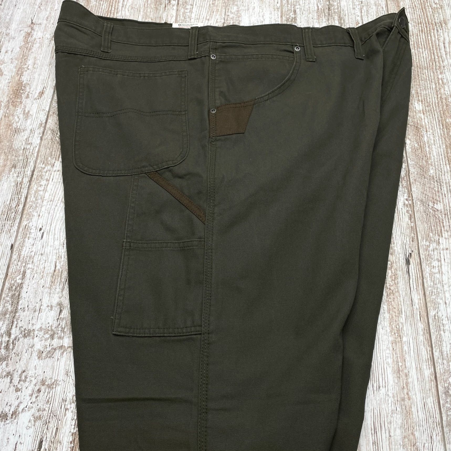 Wrangler VINTAGE NWT Wrangler Workwear Utility Pant 40x32 Olive Relaxed Fit Pockets Canvas NEW Size US 40 / EU 56 - 4 Thumbnail