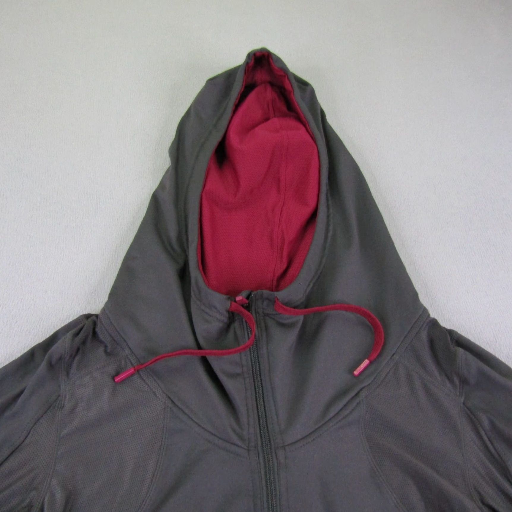 Vintage VINTAGE HYLETE Hoodie Womens Small Gray Full Zip Jacket Thumbholes Athletic Workout Gym Size S / US 4 / IT 40 - 2 Thumbnail