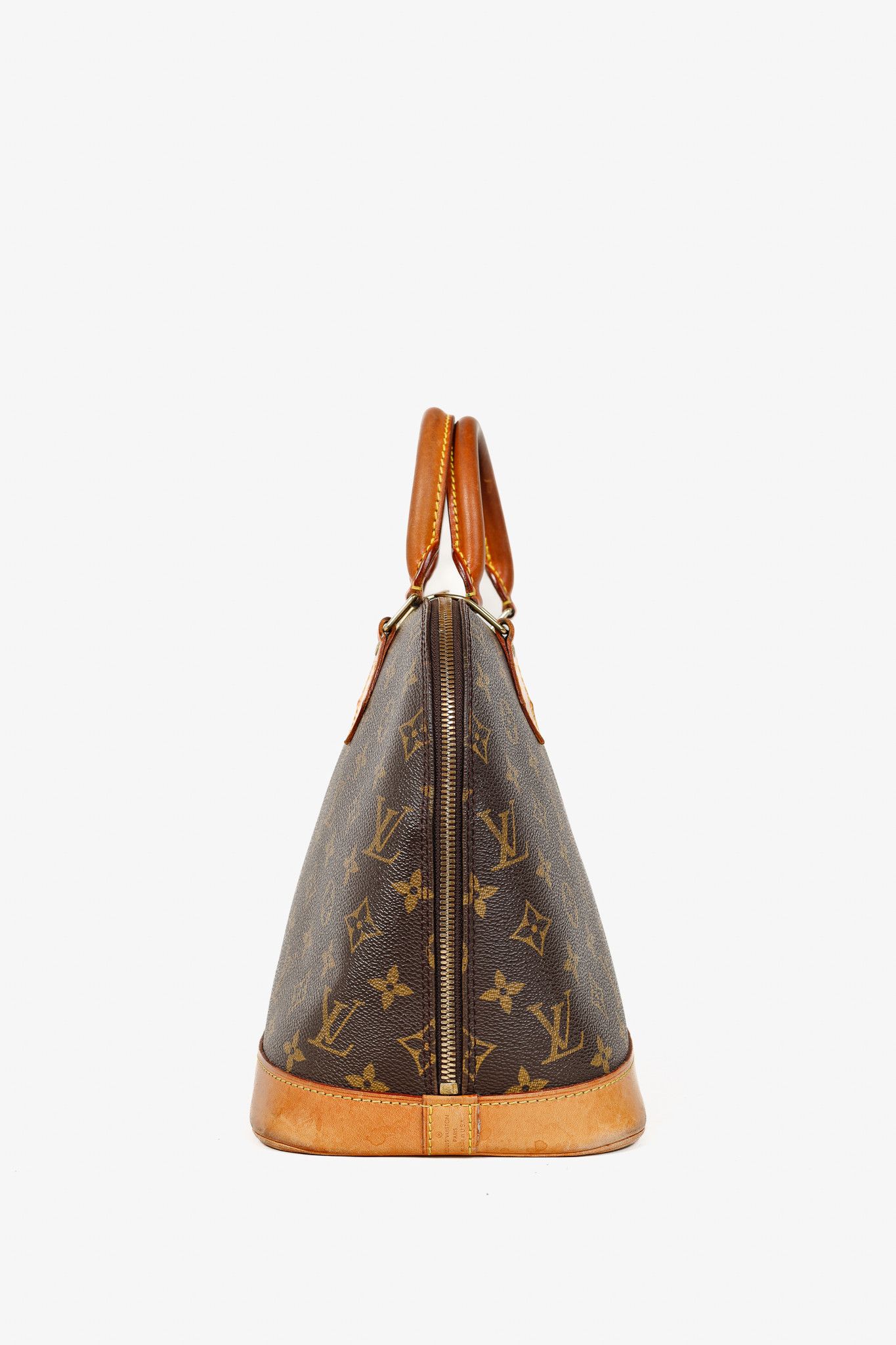 Louis Vuitton Louis Vuitton Vintage Alma Brown Monogram Handbag Size ONE SIZE - 3 Thumbnail