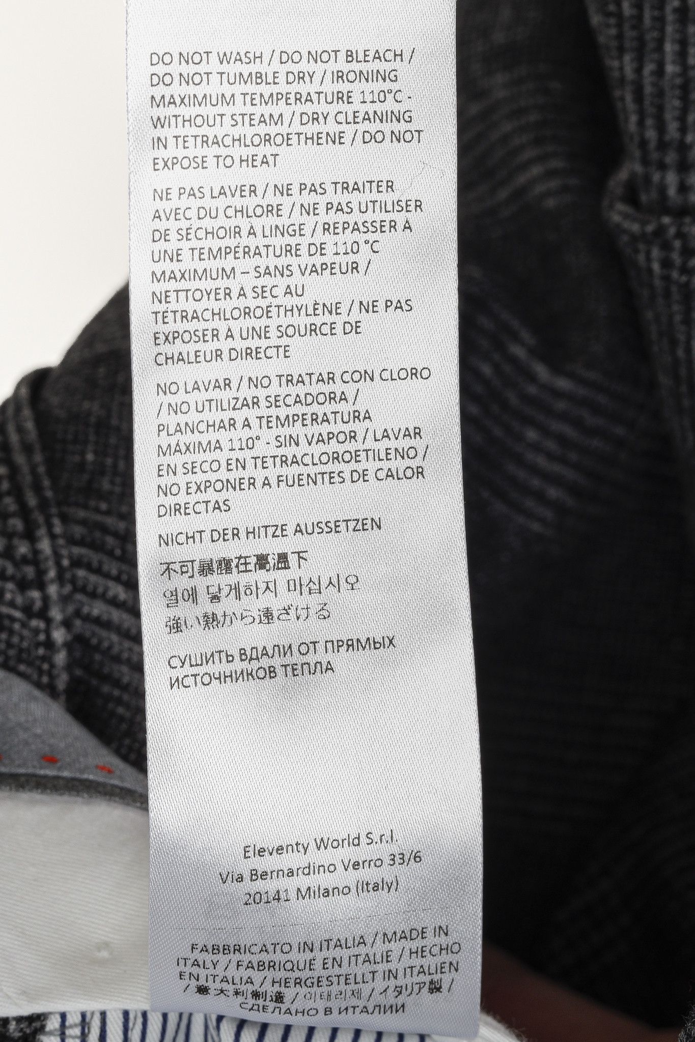 Eleventy Eleventy Wool-Cashmere Houndstooth Check Flannel Cargo Pant Size US 31 - 12 Thumbnail