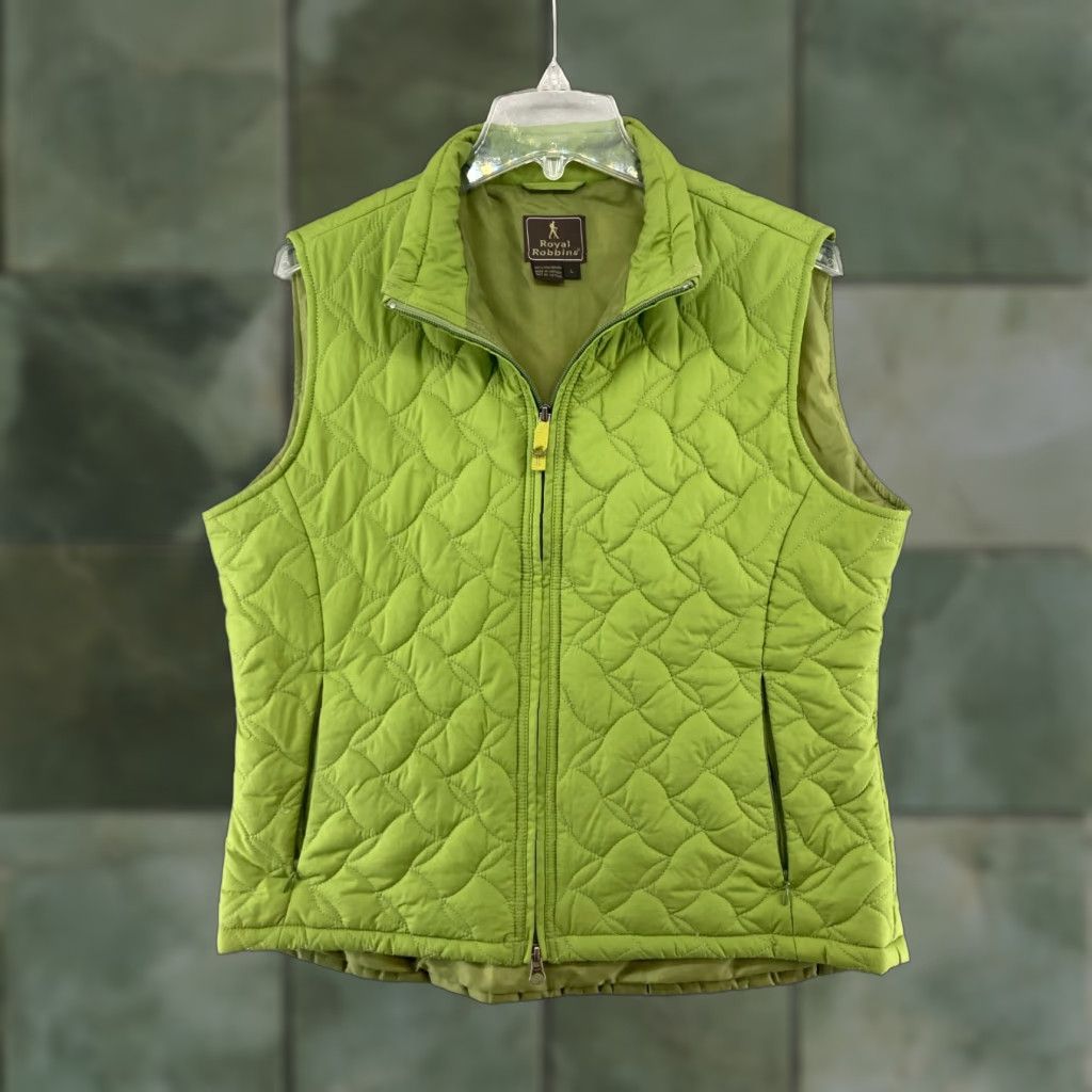 Royal Robbins Royal Robbins Quilted Vest Women's Large Regular Puffer Full Zip Outerwear Green Size L / US 10 / IT 46 - 1 Thumbnail