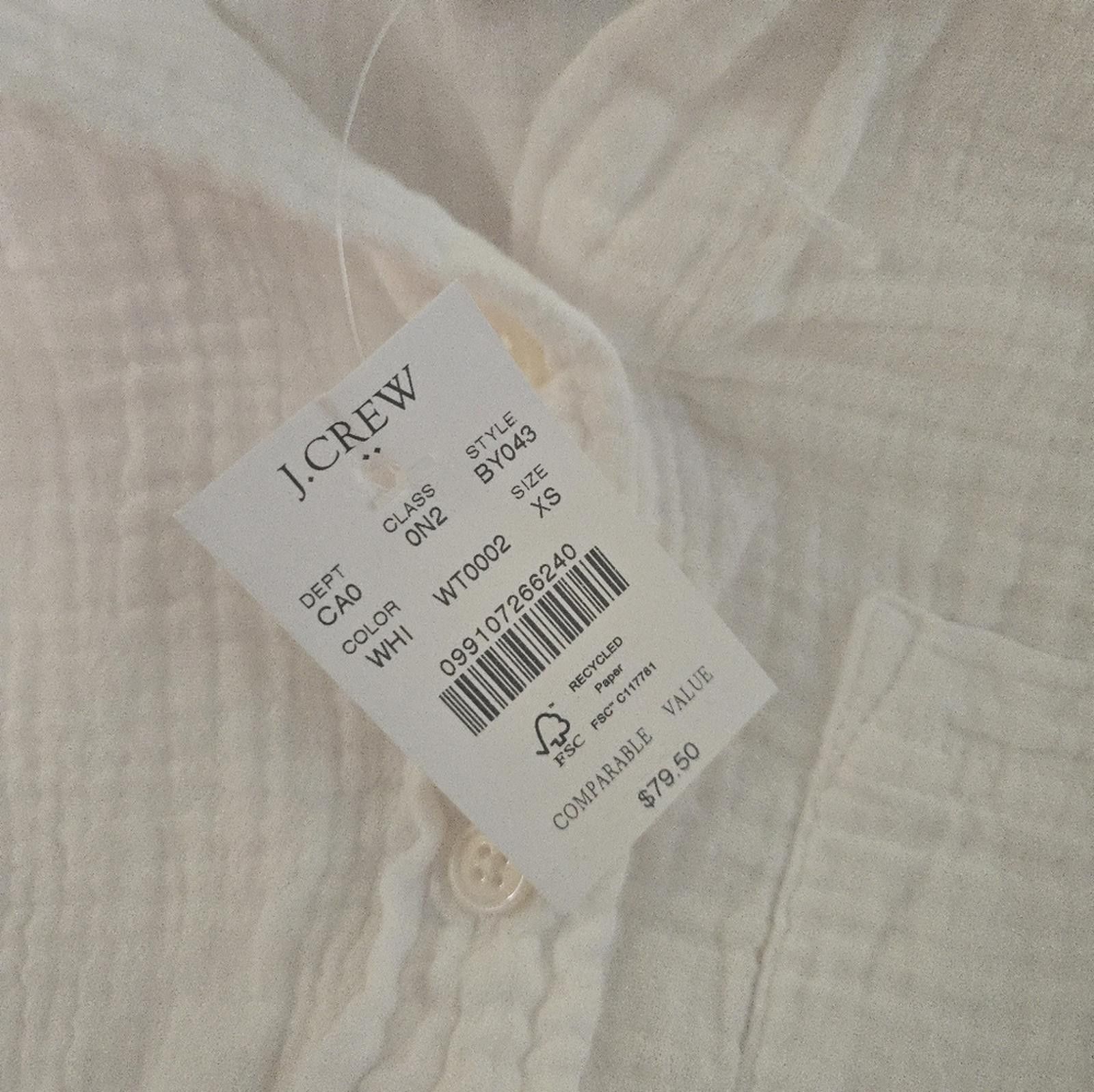 J.Crew J Crew Gauze Button-Up Shirt Size XS / US 0-2 / IT 36-38 - 6 Thumbnail