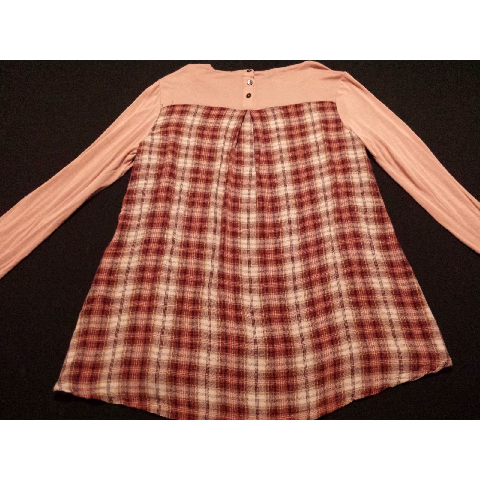 Vintage VINTAGE LOGO by Lori Goldstein Womens Blouse Shirt Tunic Top Long Sleeve Pink V-Neck Rayon Size S / US 4 / IT 40 - 6 Thumbnail