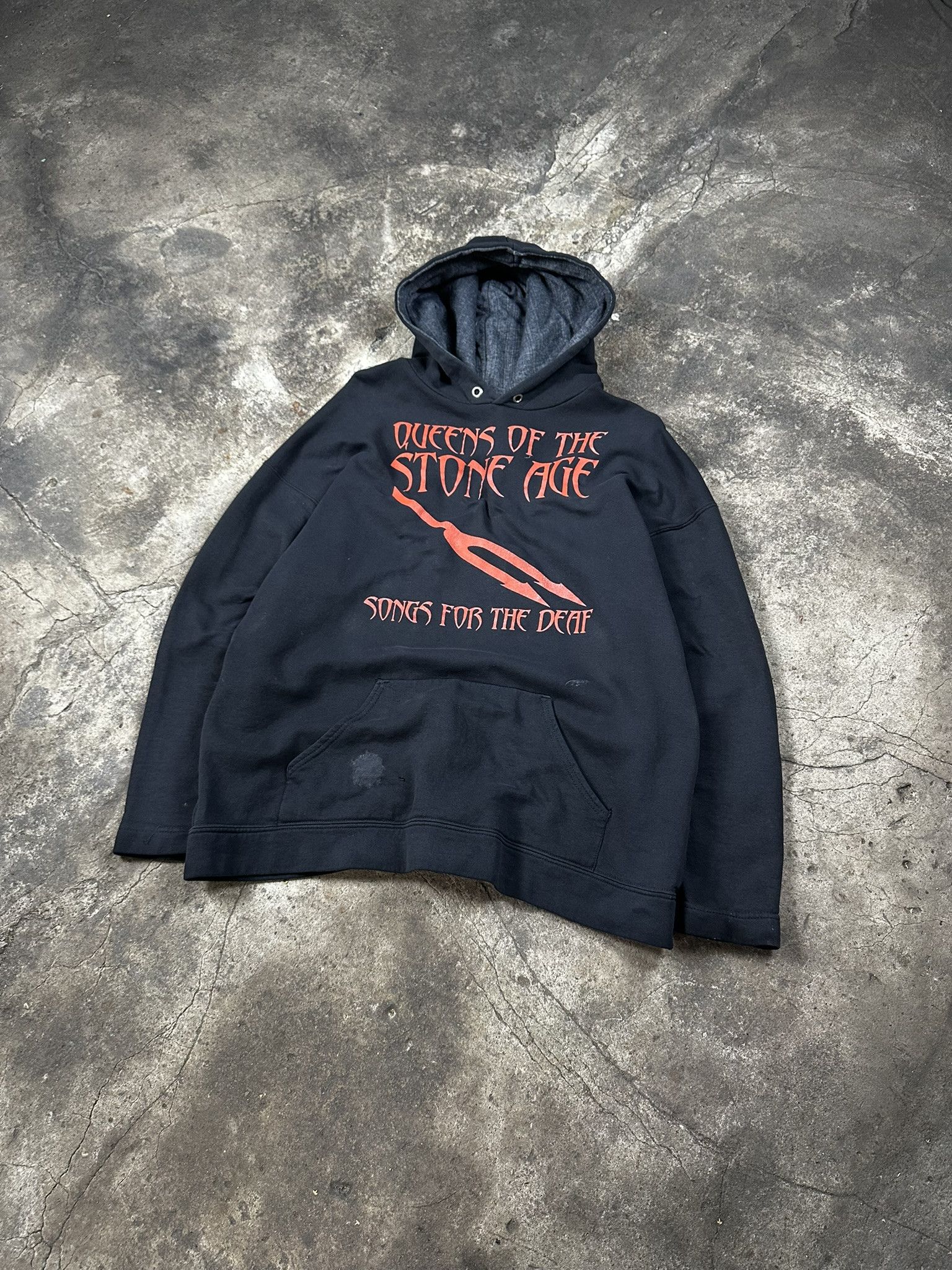 Band Tees Rare 90s Queens Of The Stone Age Songs For The Deaf Hoodie Size US L / EU 52-54 / 3 - 1 Thumbnail