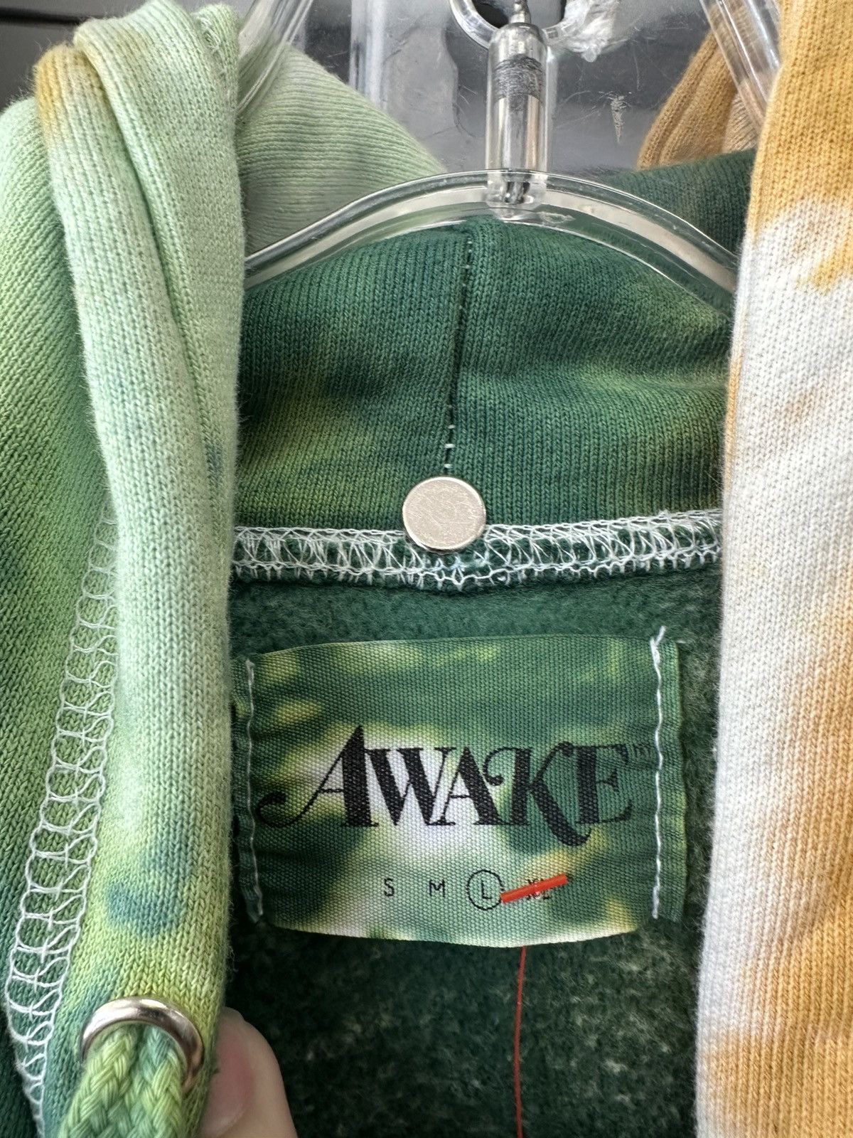 Awake NY awake ny tie dye hoodie large green blue yellow Size US L / EU 52-54 / 3 - 3 Thumbnail