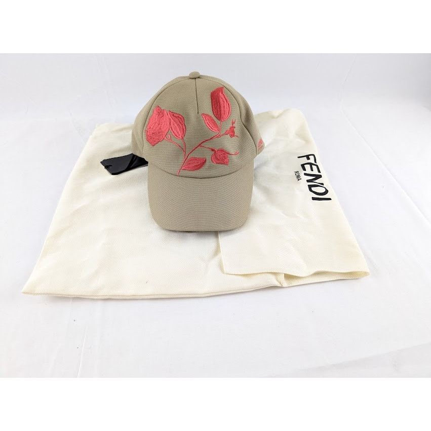 Fendi o1rshd1 Size: OS/ Woven Fabric Baseball Cap Pink Dalia/Beige Size ONE SIZE - 1 Thumbnail