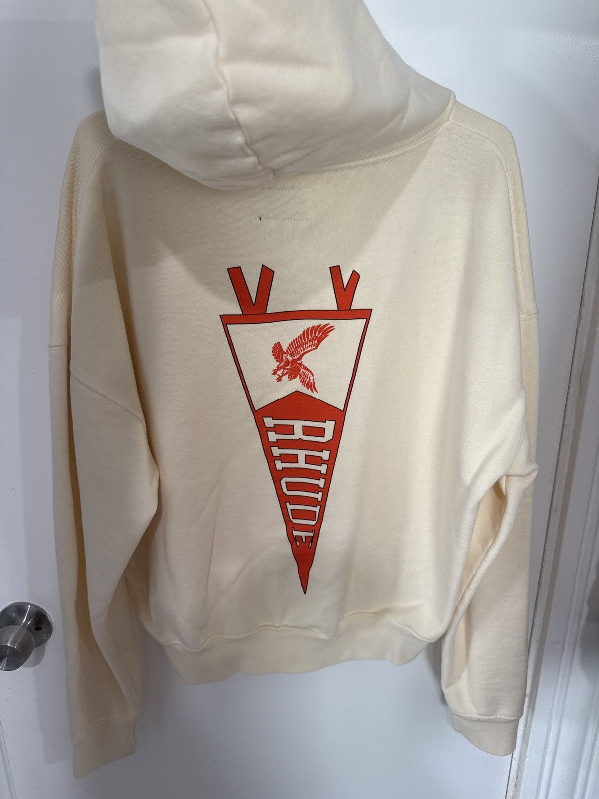 Rhude Rhude Orange and Cream Eagles Hoodie Size US S / EU 44-46 / 1 - 2 Thumbnail