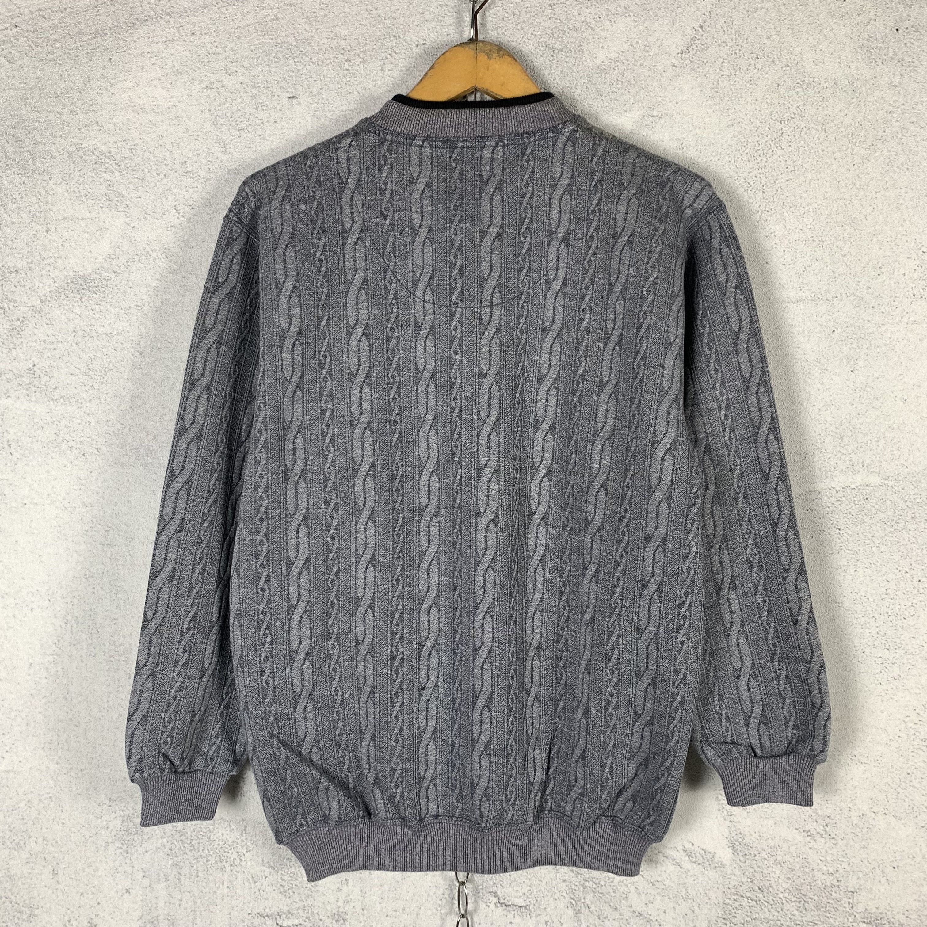 Renoma Vintage 90s Renoma Sweatshirt Crewneck Cable Pattern Size US M / EU 48-50 / 2 - 2 Thumbnail
