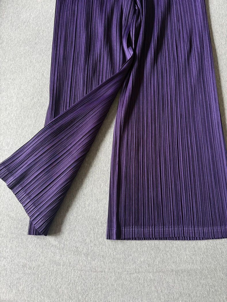 Issey Miyake Issey Miyake size:2 Purple pleated trousers Size 22" - 4 Thumbnail