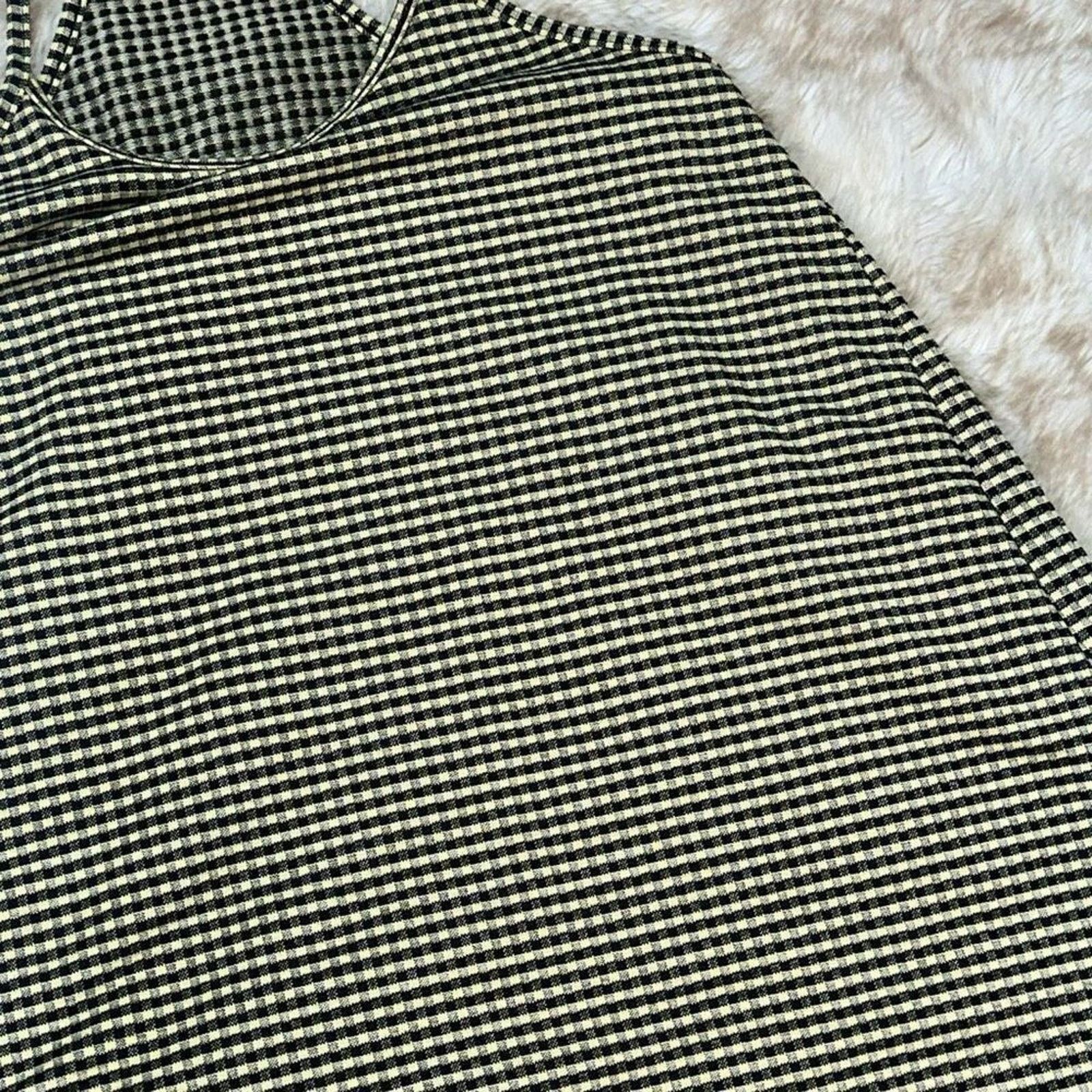Boohoo Boohoo Black & Yellow Gingham Sleeveless Swing Dress | Sz 4 Size S / US 4 / IT 40 - 4 Thumbnail