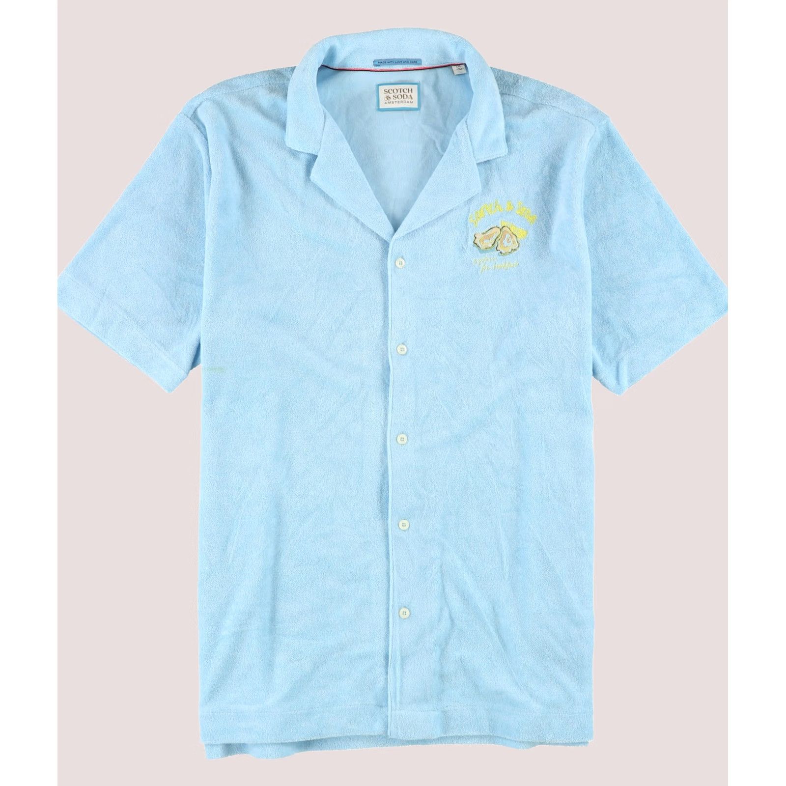 Scotch & Soda Scotch & Soda Mens Jacquard Button Up Shirt blue 2XL Neck Size US XXL / EU 58 / 5 - 1 Thumbnail